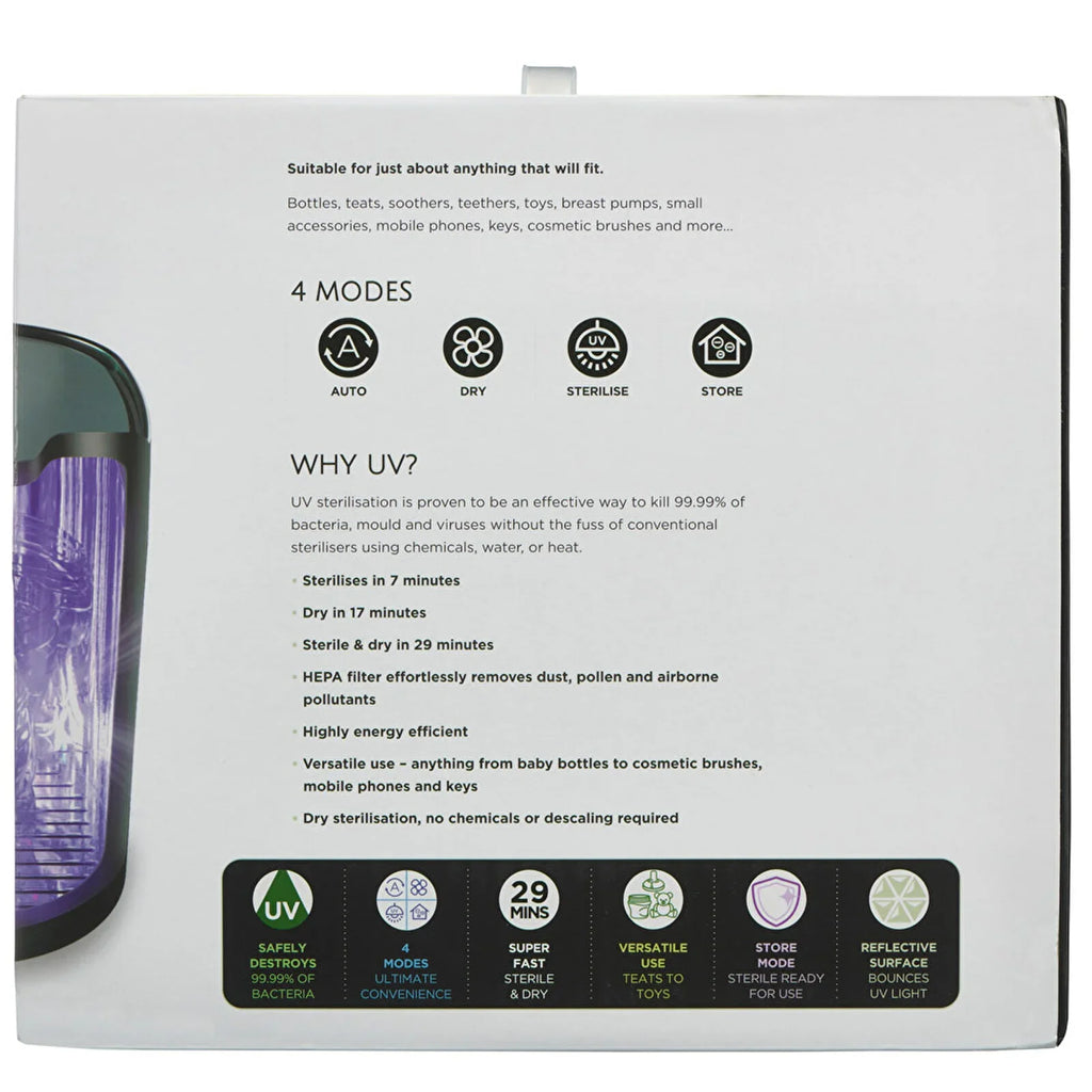 Vital Baby Nurture Advanced Pro UV Steriliser & Dryer - Black