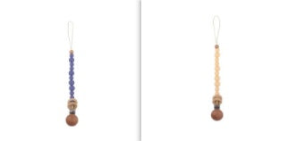 Beech & Silicone Dummy / Pacifier Clip