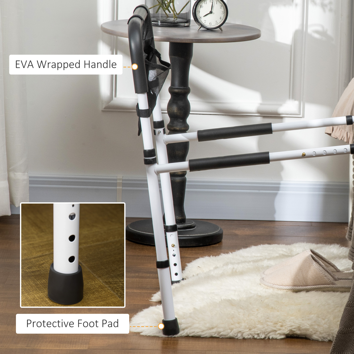 Adjustable Bed Rail Grab Bar for Elderly / Disabled Adults
