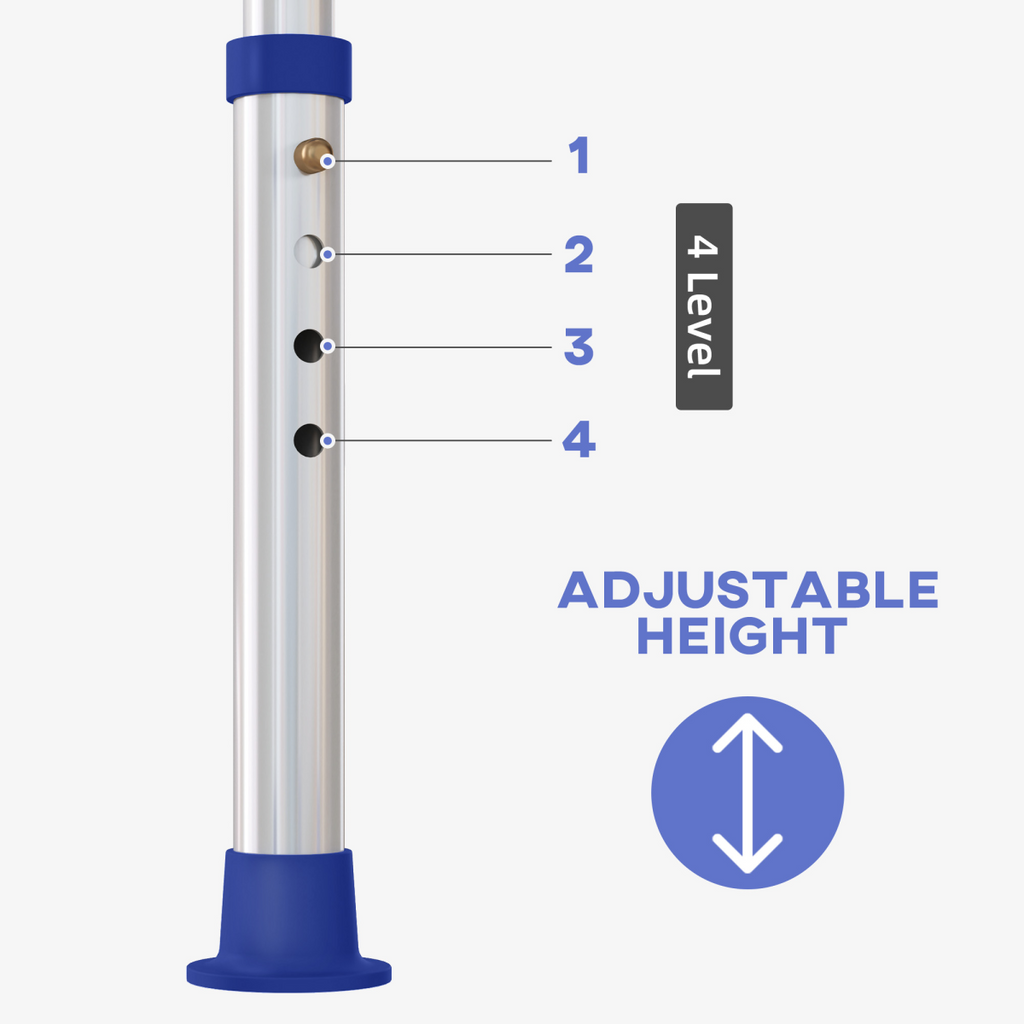 Bath / Shower Stool, Adjustable Height - Purple - Max 150kg