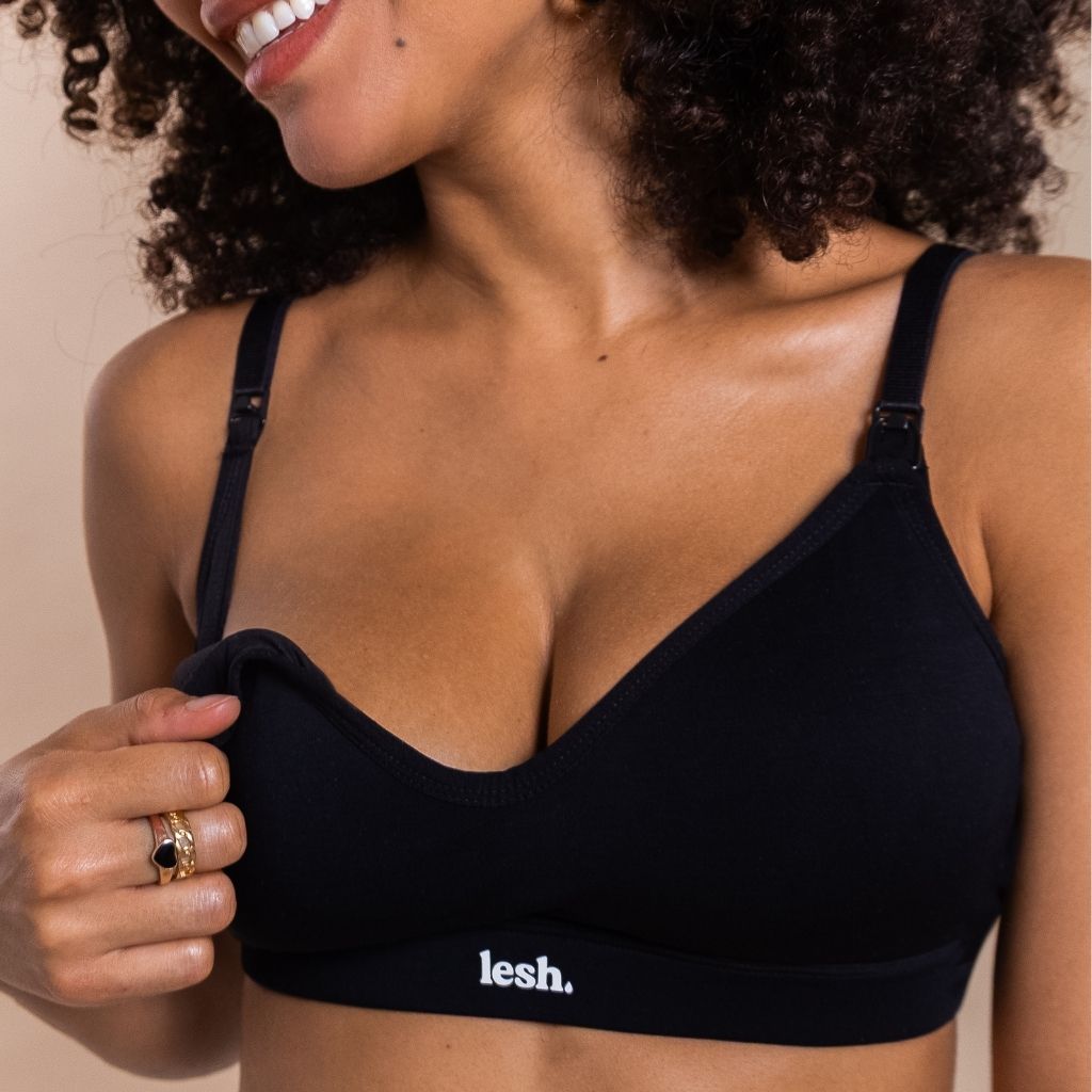 LESH - Anywhere Leakproof Nursing Bra - Black / Pink / Beige