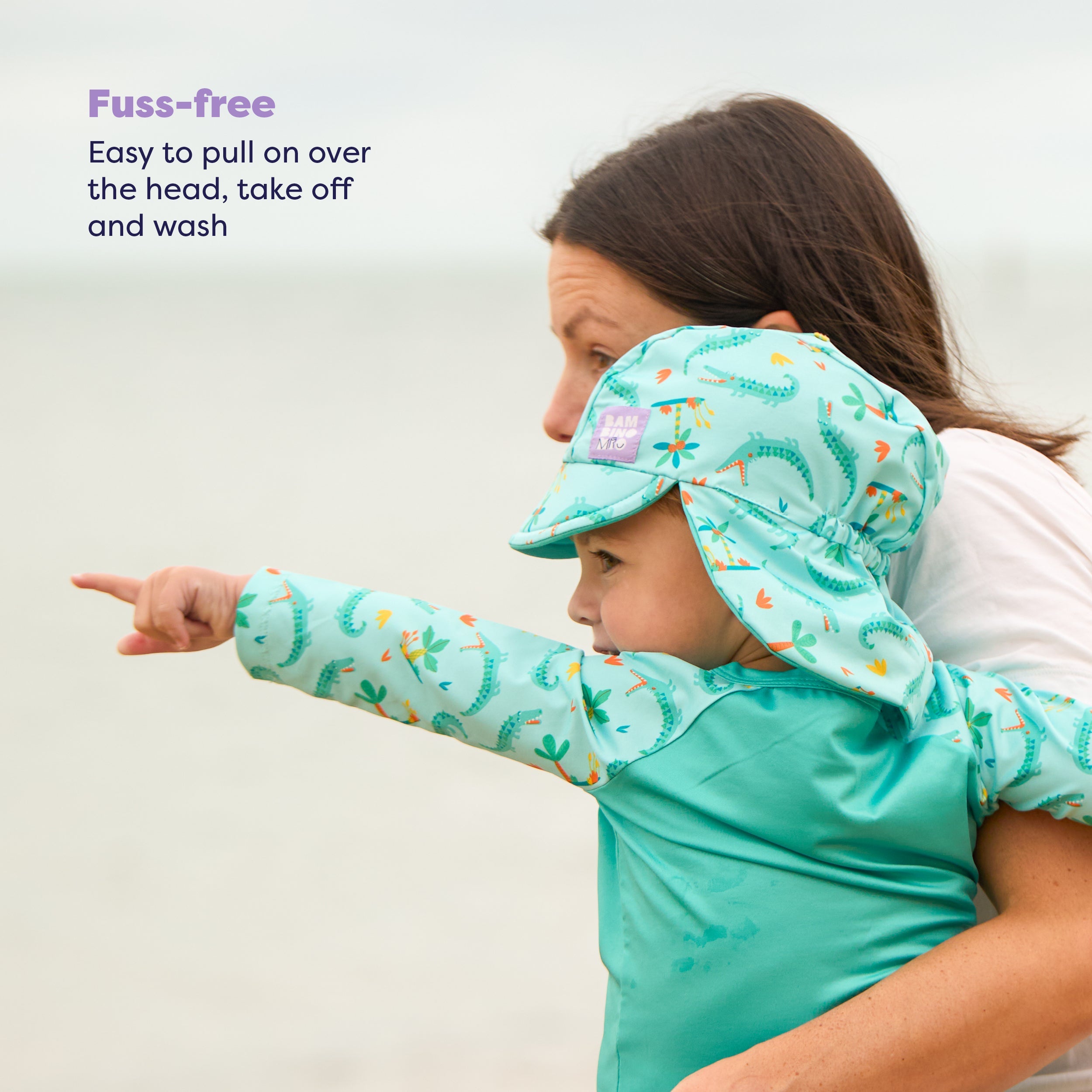 Bambino Mio UPF 40+ Soft and Gentle Protective Swim Rash Vest - Crafty Croc