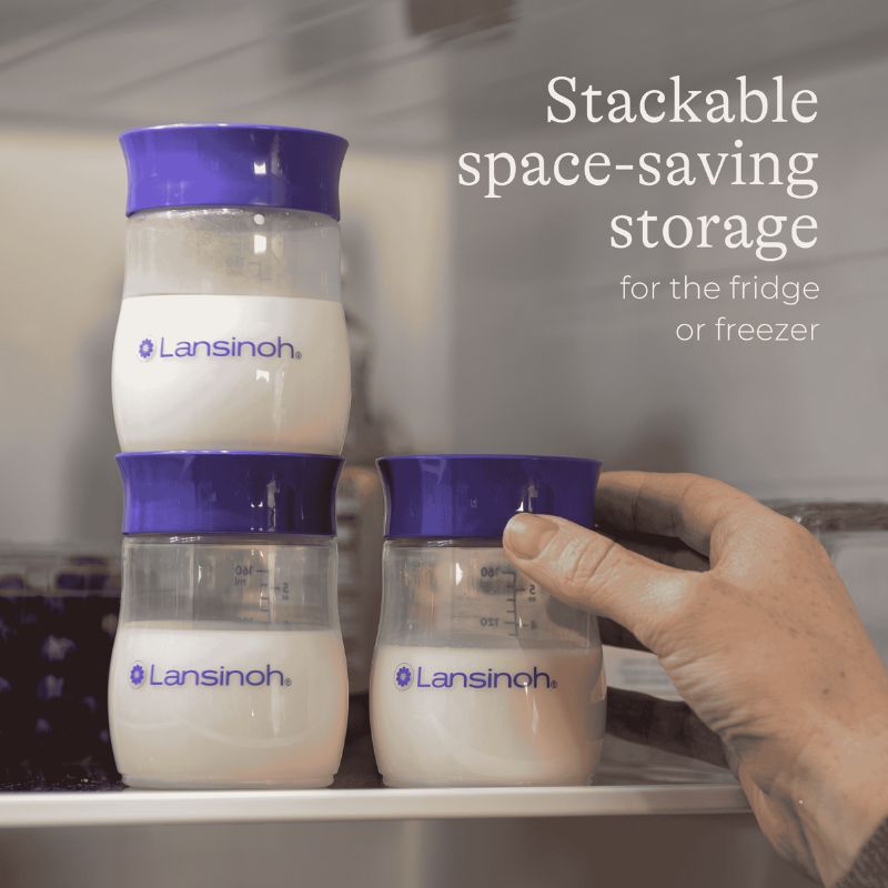 Lansinoh Plastic Milk Storage Bottles - 4 Pack
