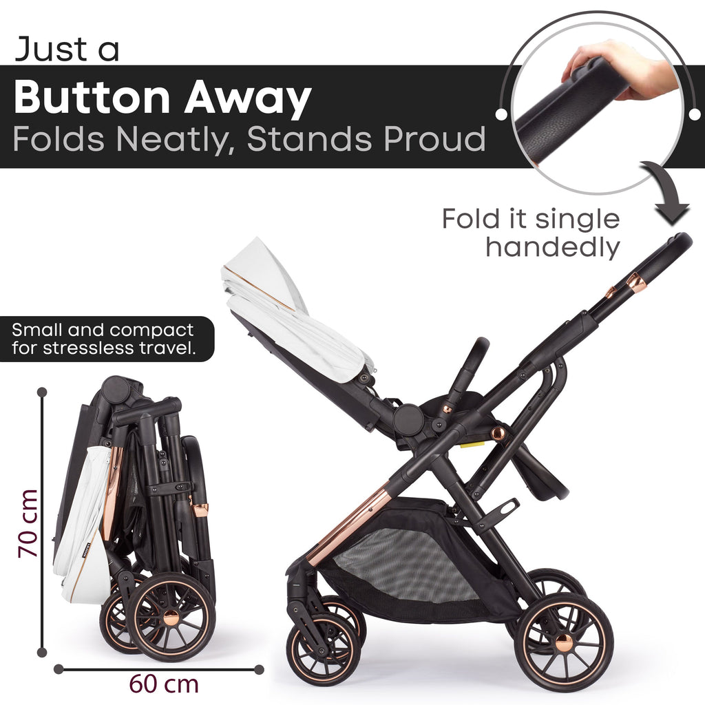 Lejoux+ Baby Pram Stroller Pushchair - 0 Months +
