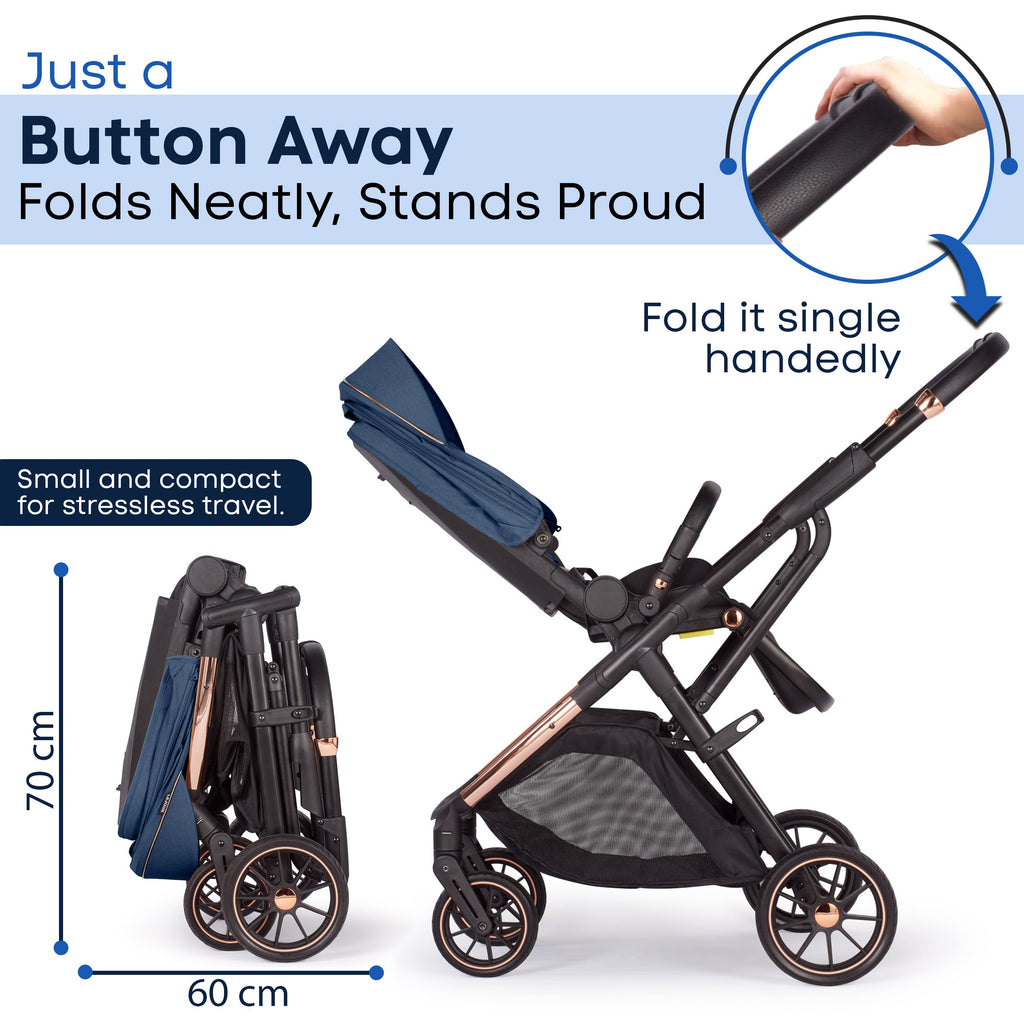 Lejoux+ Baby Pram Stroller Pushchair - 0 Months +