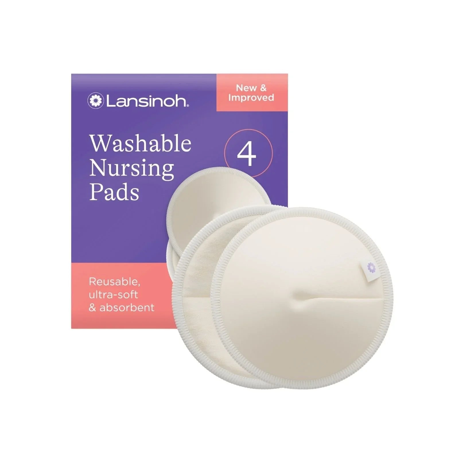 Lansinoh Washable Nursing Pads - Pack of 4