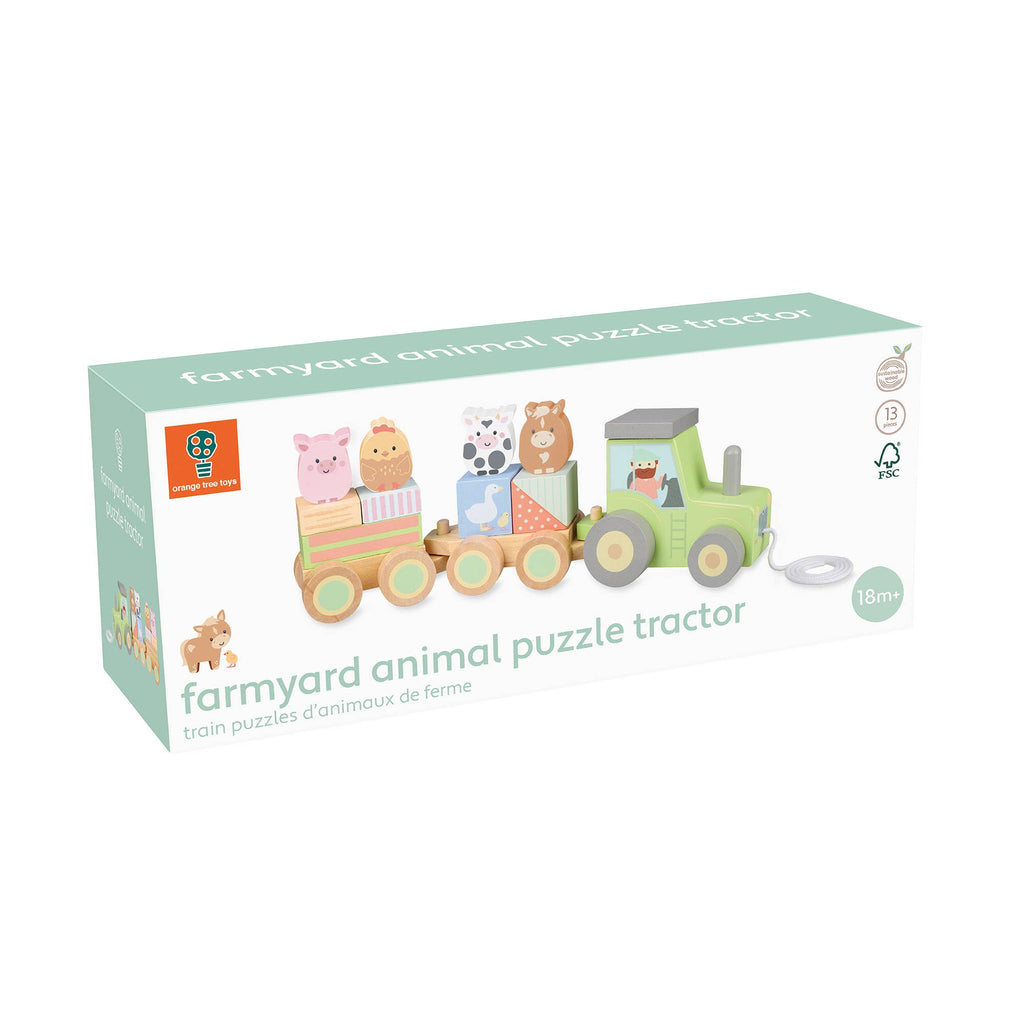 Orange Tree Toys - Farmyard Animal Puzzle Tractor
