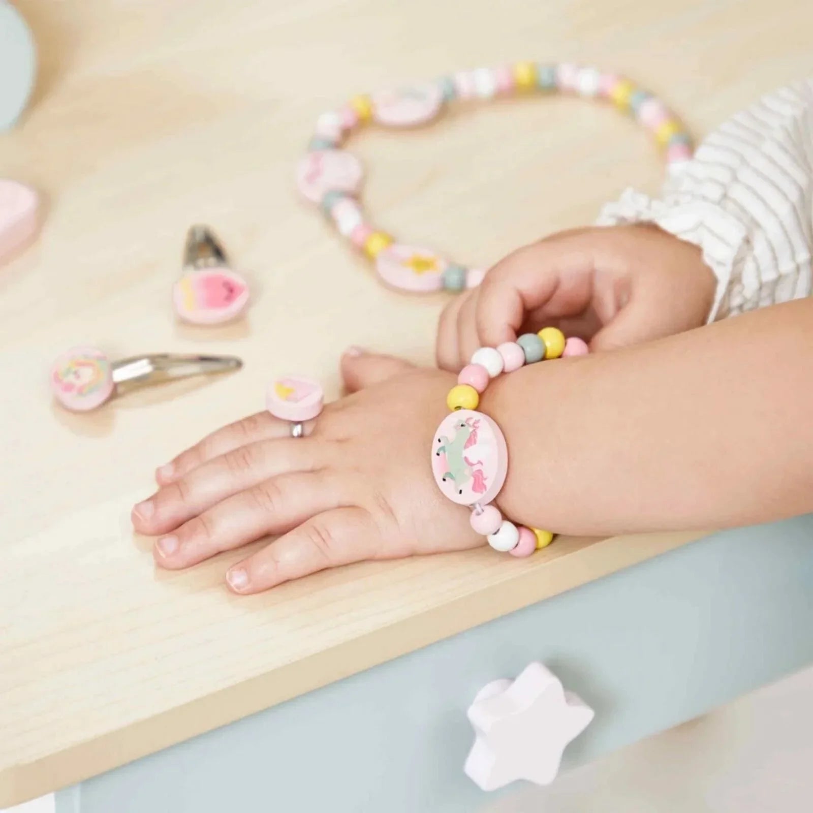 Janod Wooden Play Dressing Table - Unicorn