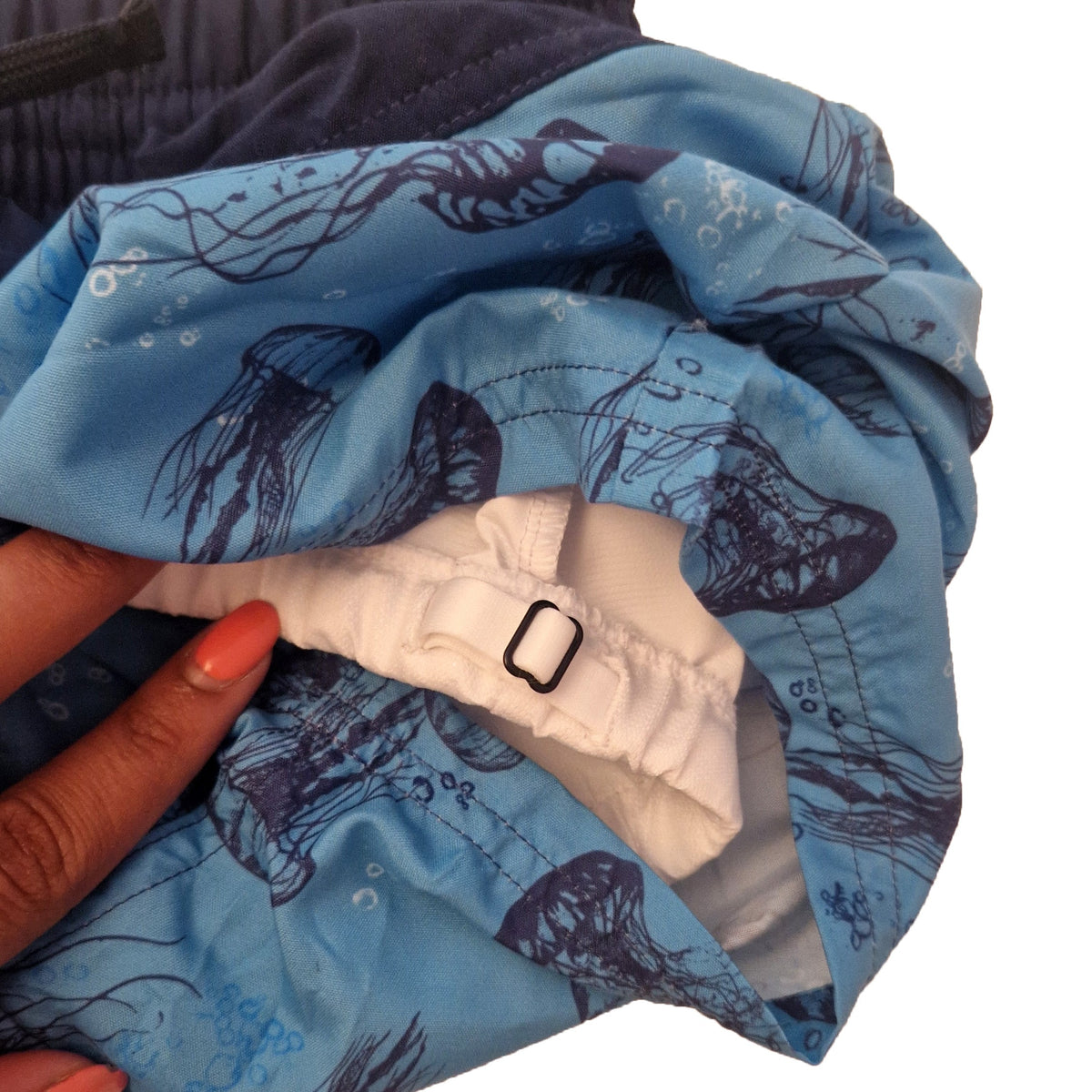 Kes Vir Boy's Jellyfish Board Swim Shorts - Navy/blue