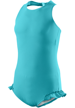 Kes Vir Girl's Halterneck Swimsuit in Tropic Turquoise