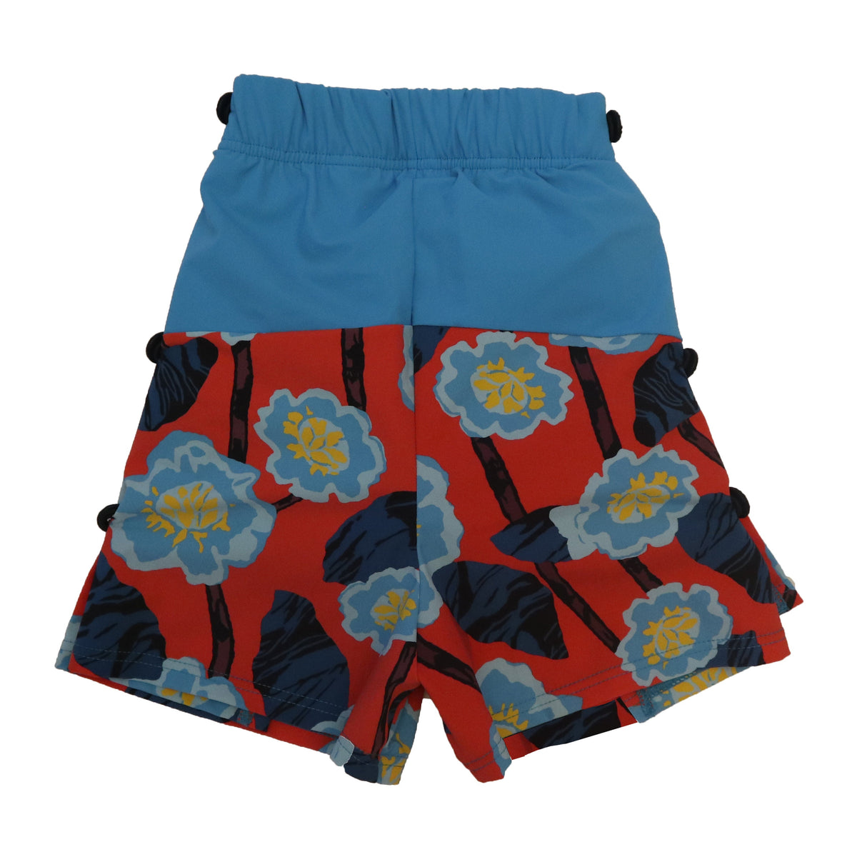 Kes-Vir Boy's Wrap Swim Shorts - Floral Blue
