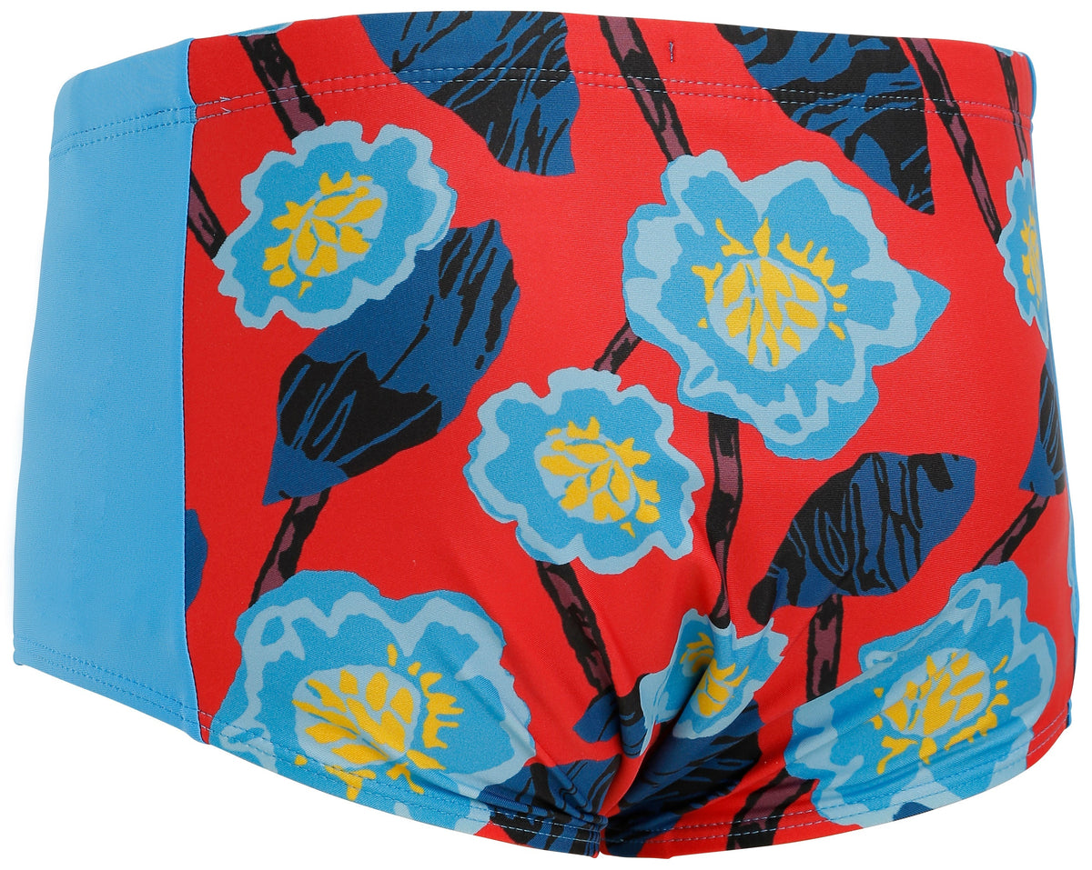 Kes Vir Boy's Waterproof Incontinence Swim Trunks – Floral Blue