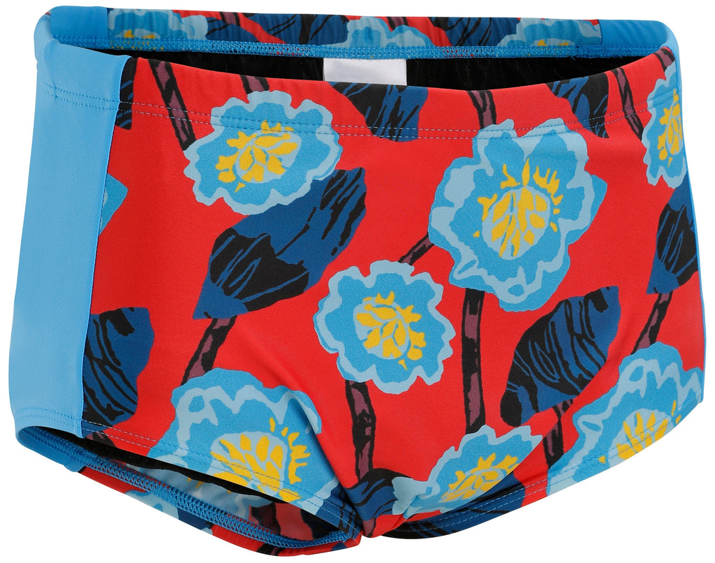 Kes Vir Boy's Waterproof Incontinence Swim Trunks – Floral Blue