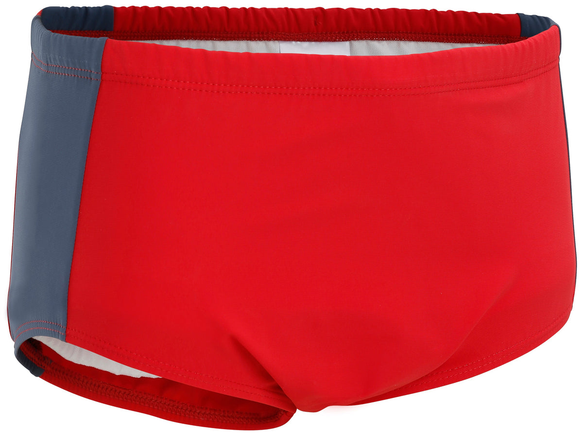 Kes Vir Boy's Swim Trunks - Red