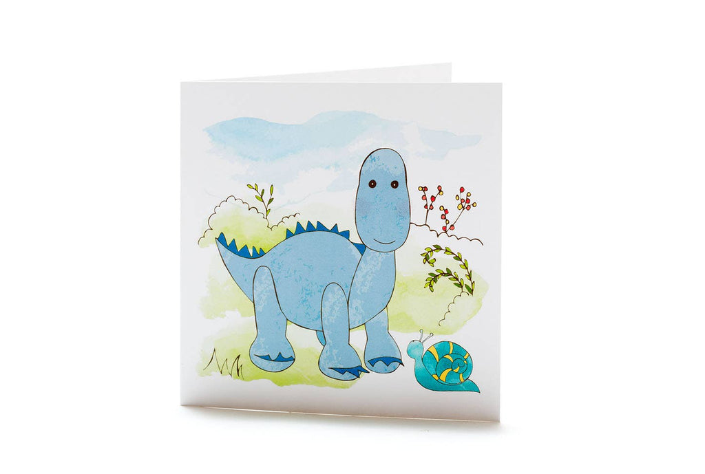 Best Years Ltd - Dinosaur Baby Rattle, Knitted Organic Cotton Blue Diplodocus