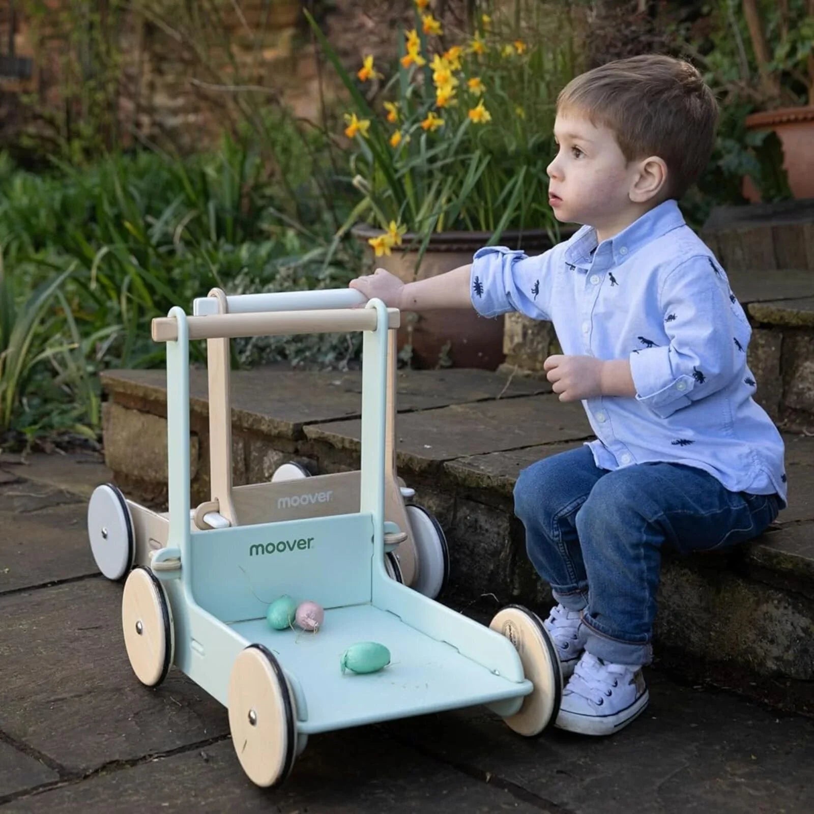 Wooden Moover Baby Walker - Sage Green