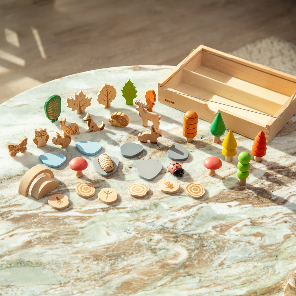 Woodland Trail Set with Trees, Leaves & Animals
