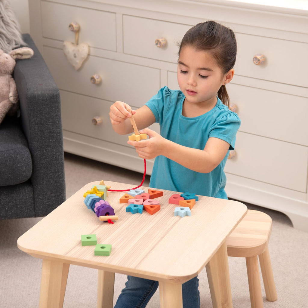 tickit Rainbow Wooden Lacing Shapes