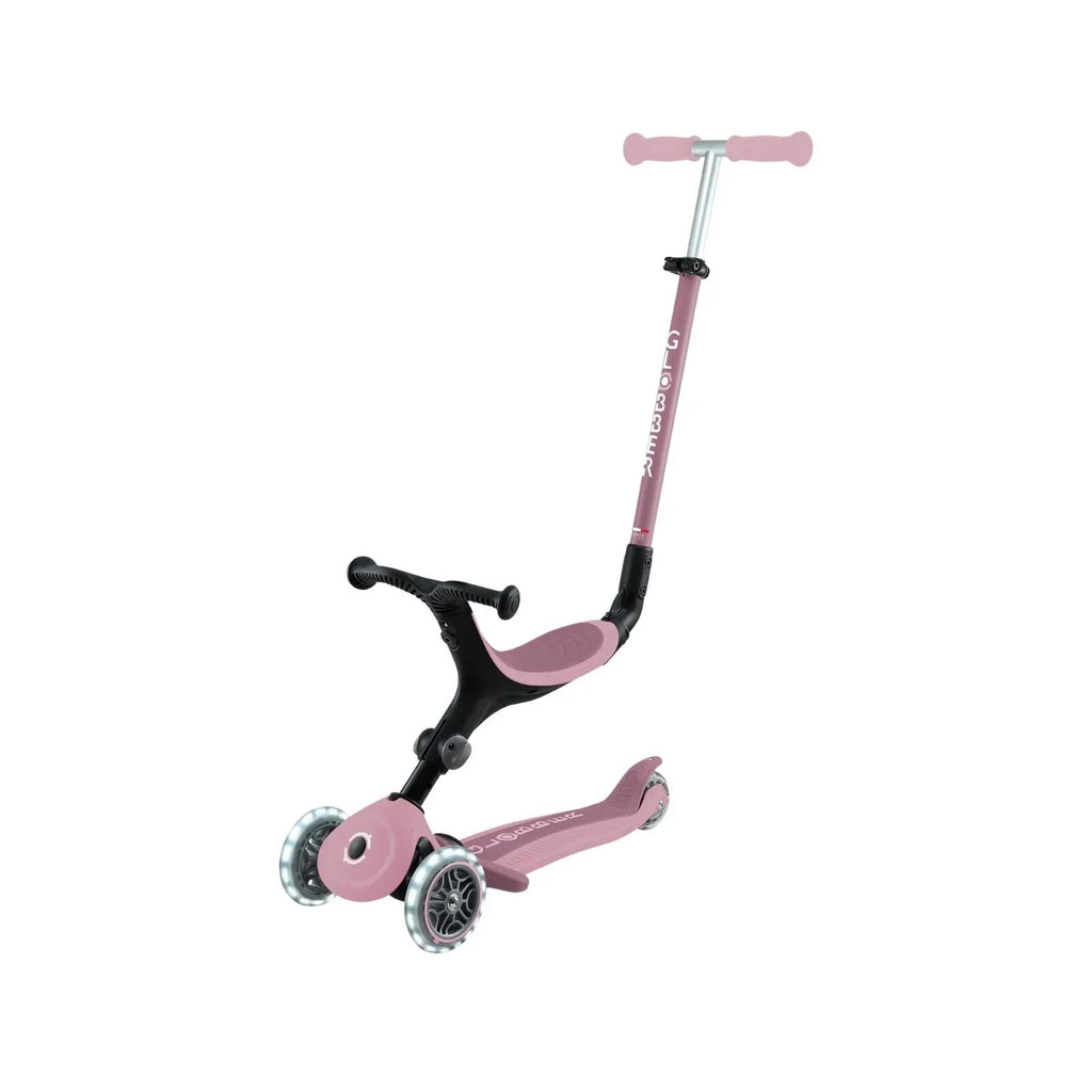 Globber Go Up Active Lights Eco Scooter - Berry