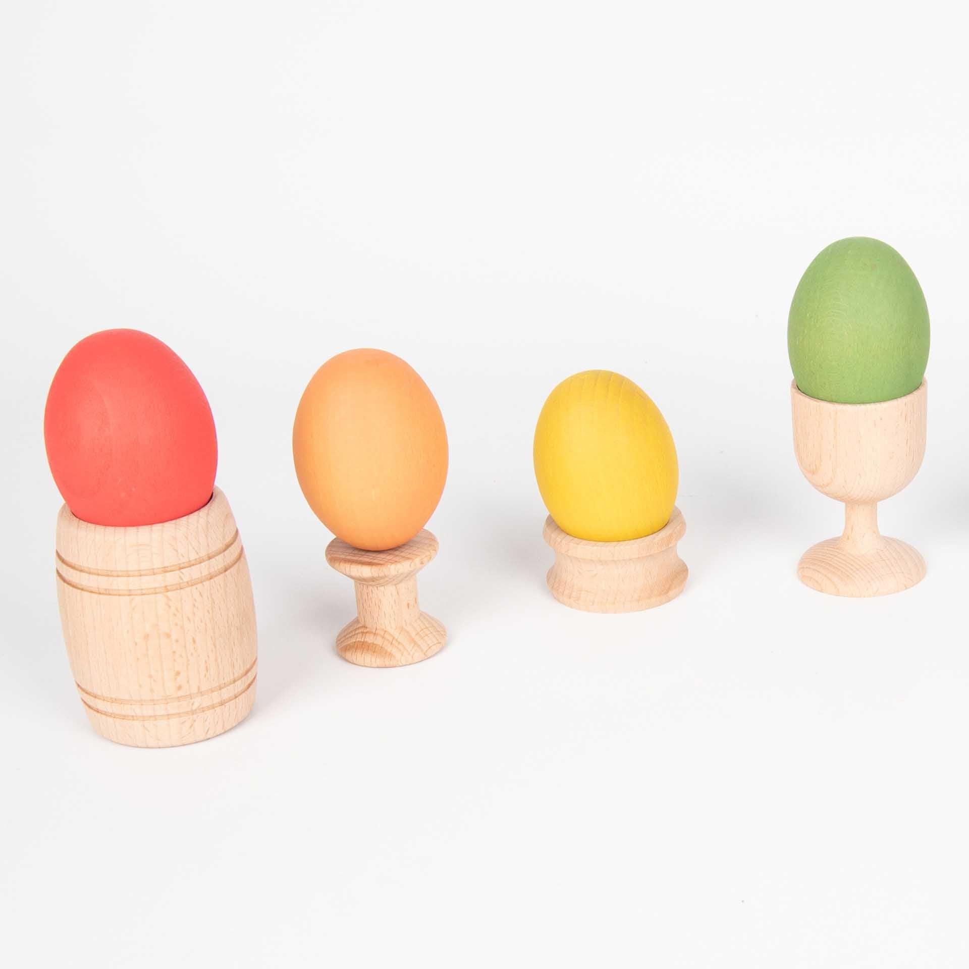 tickit Rainbow Wooden Eggs - Set of 7
