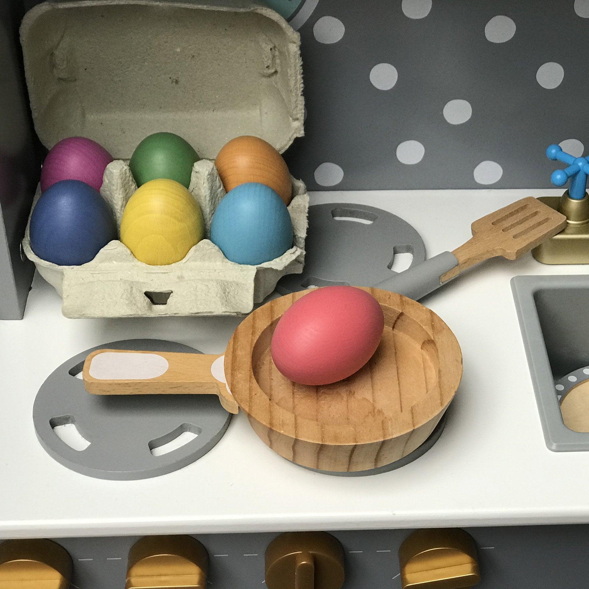 tickit Rainbow Wooden Eggs - Set of 7