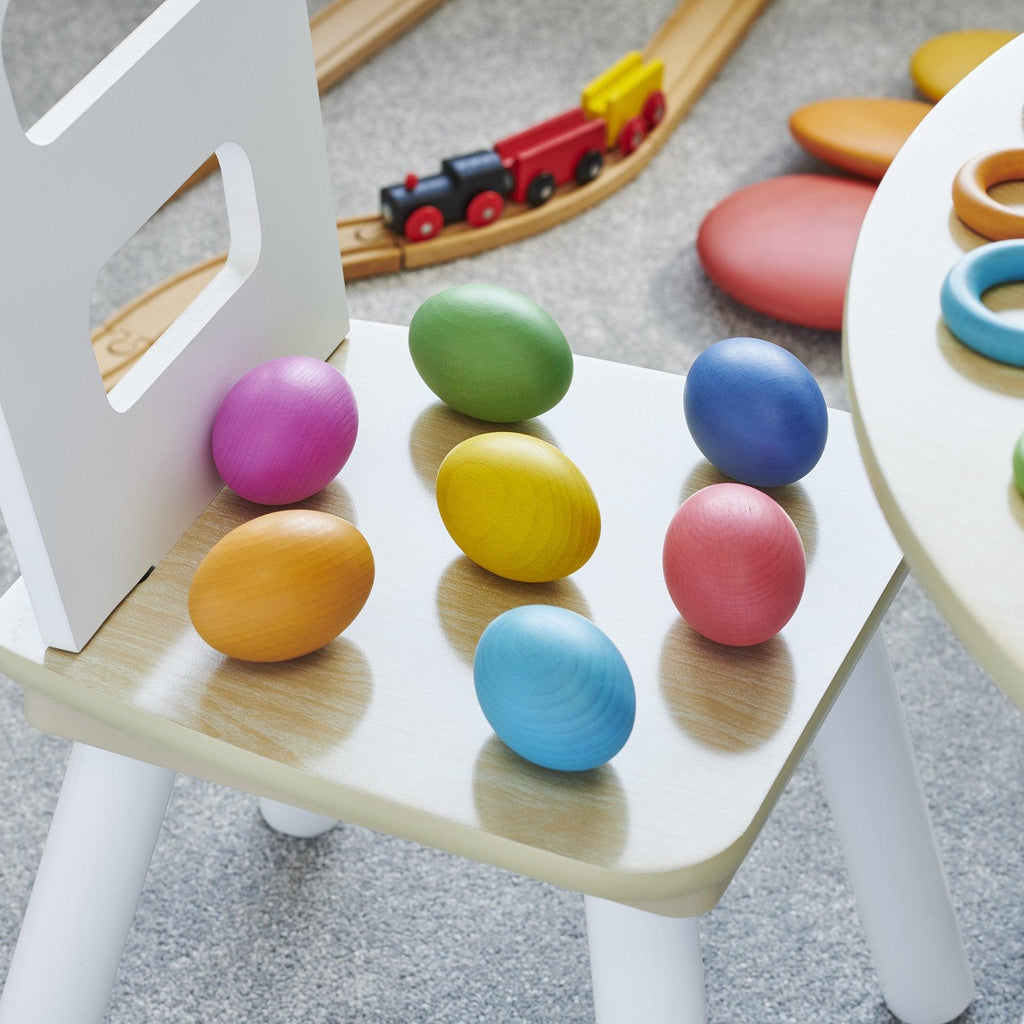 tickit Rainbow Wooden Eggs - Set of 7