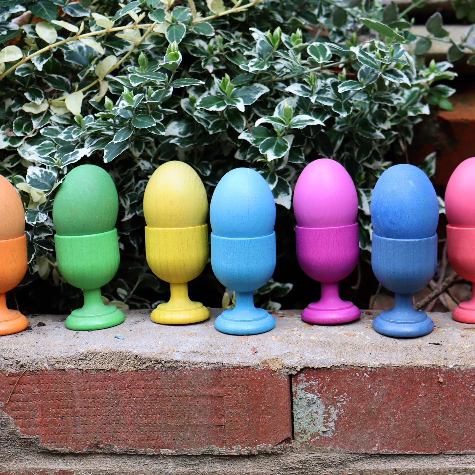 tickit Rainbow Wooden Eggs - Set of 7