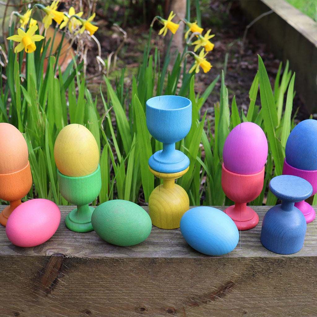 tickit Rainbow Wooden Eggs - Set of 7