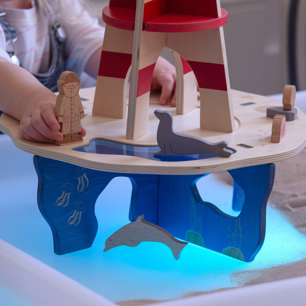 Wooden Lighthouse Island Play Set