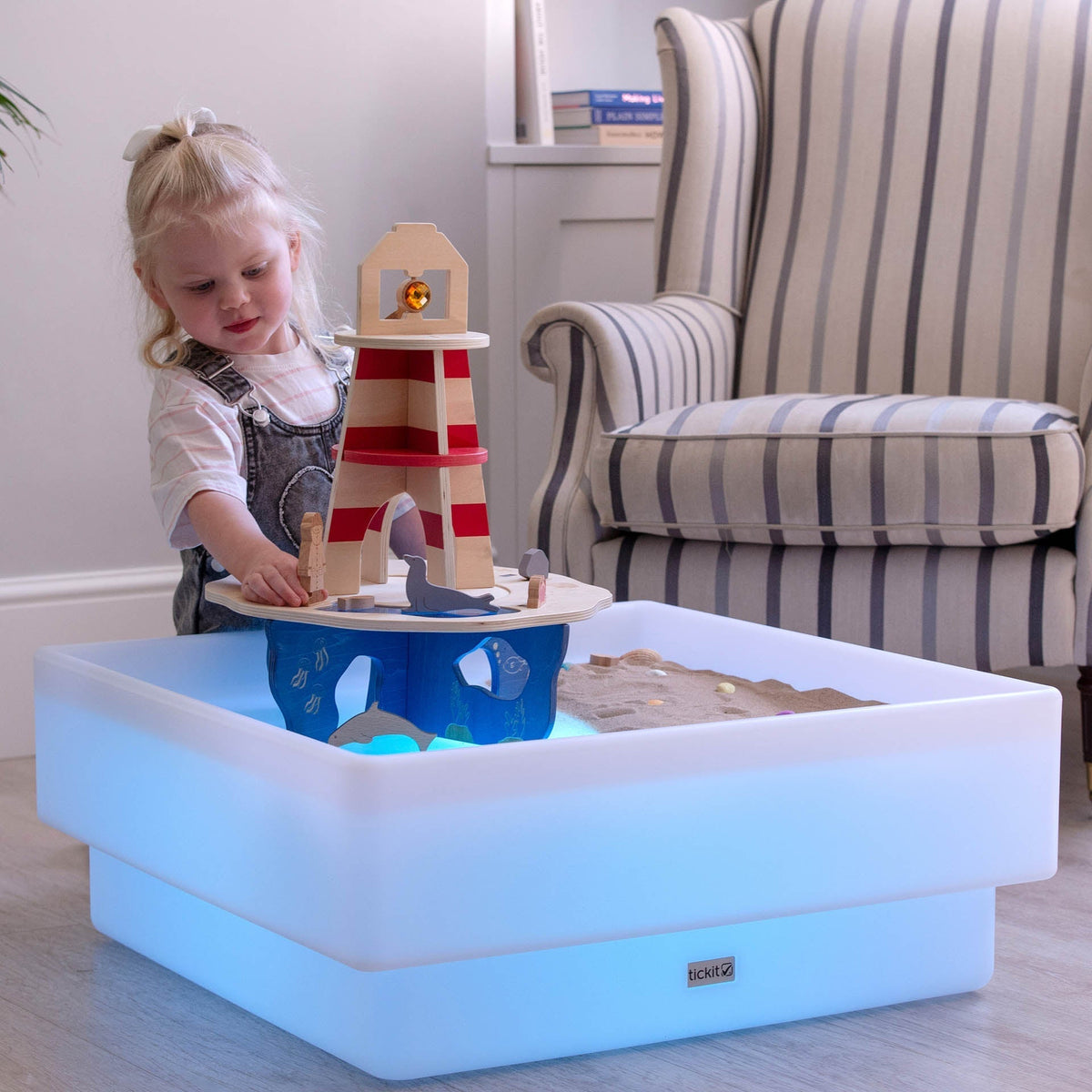 Wooden Lighthouse Island Play Set