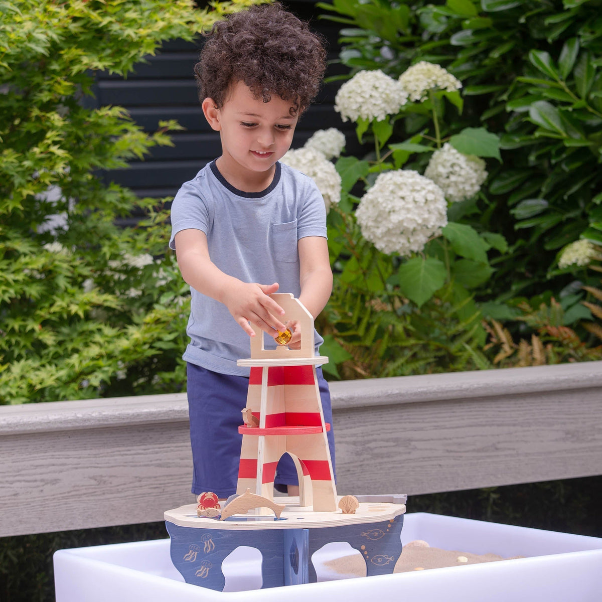 Wooden Lighthouse Island Play Set