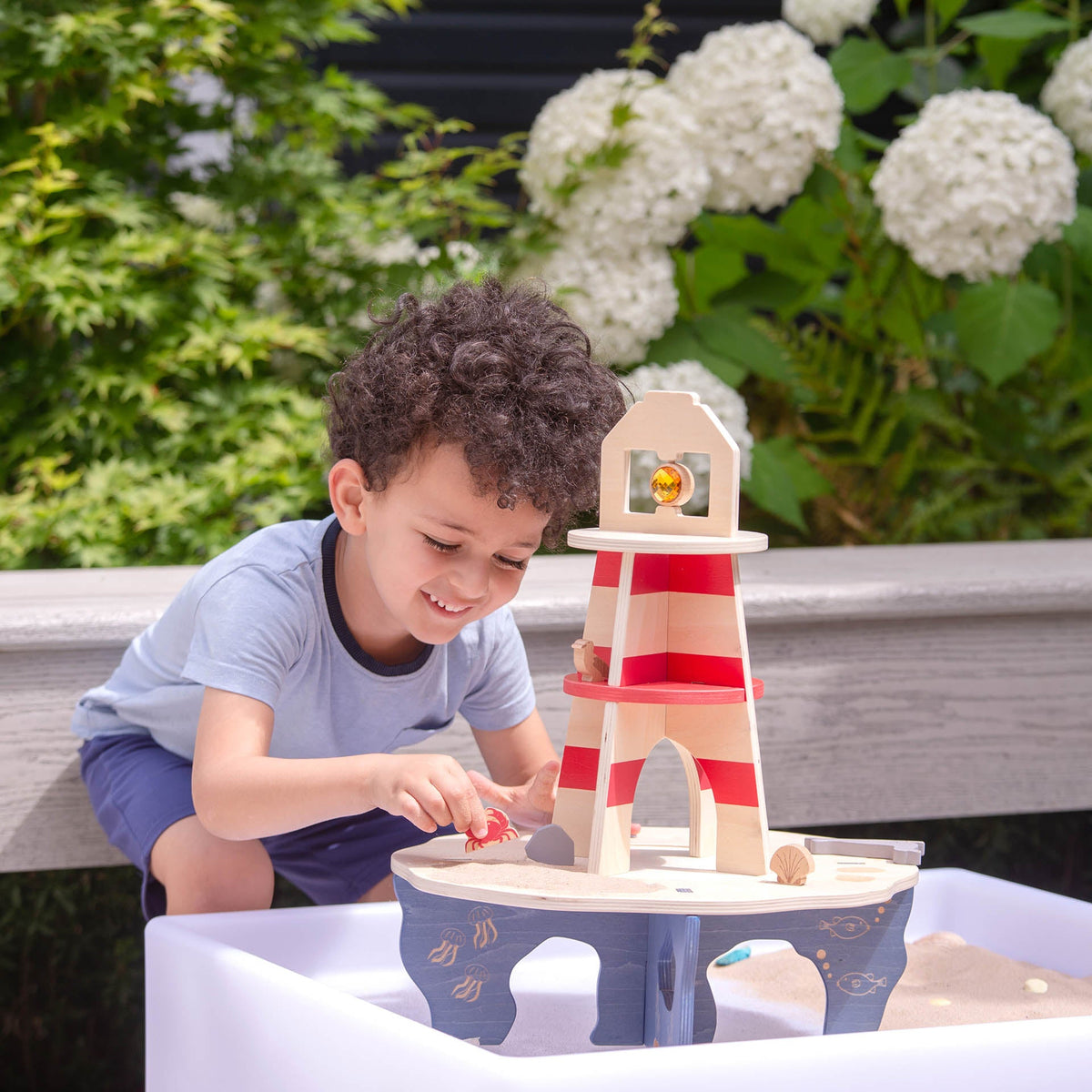 Wooden Lighthouse Island Play Set