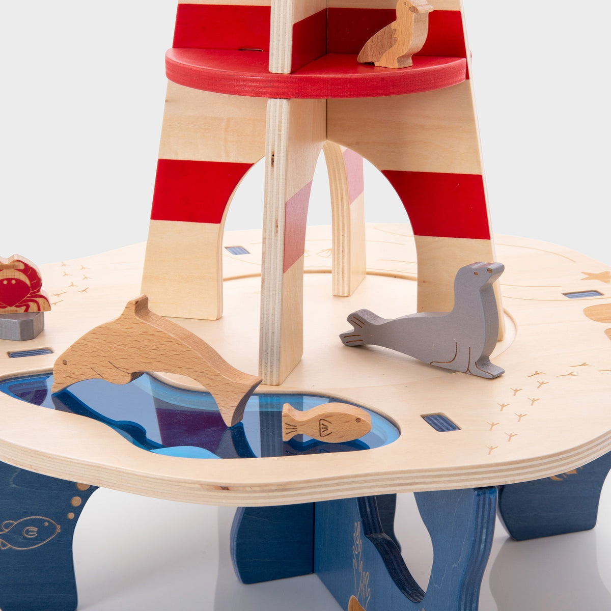 Wooden Lighthouse Island Play Set
