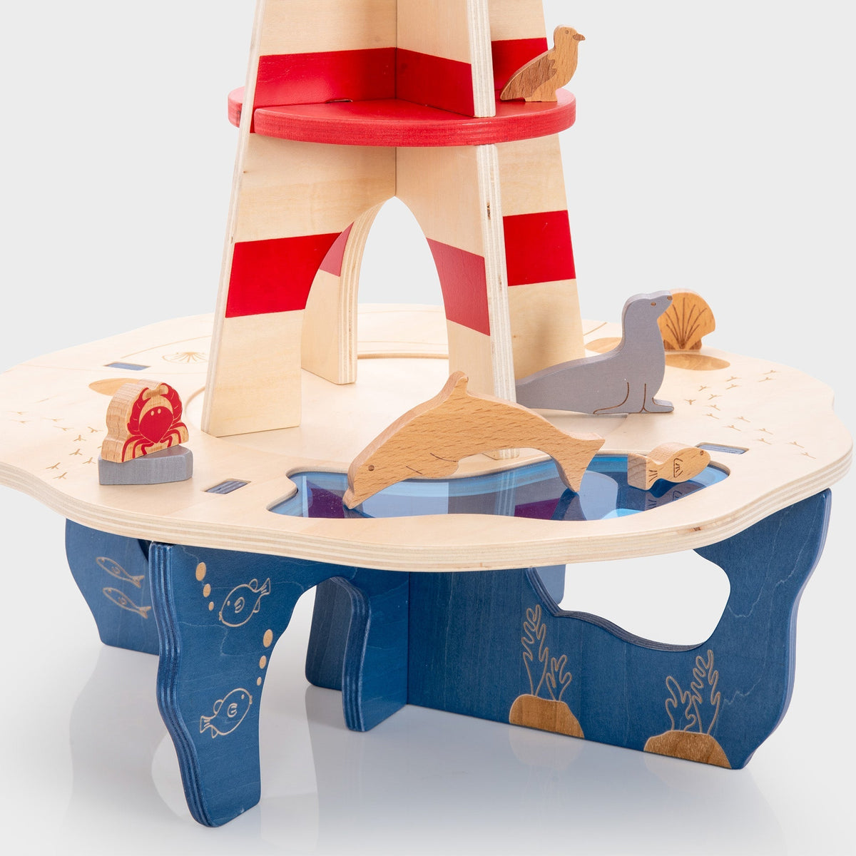 Wooden Lighthouse Island Play Set