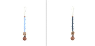 Beech & Silicone Dummy / Pacifier Clip