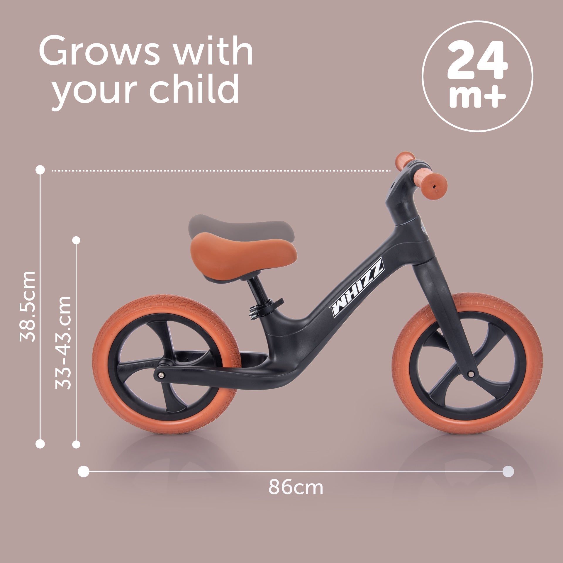 Whizz Balance Bike - Black