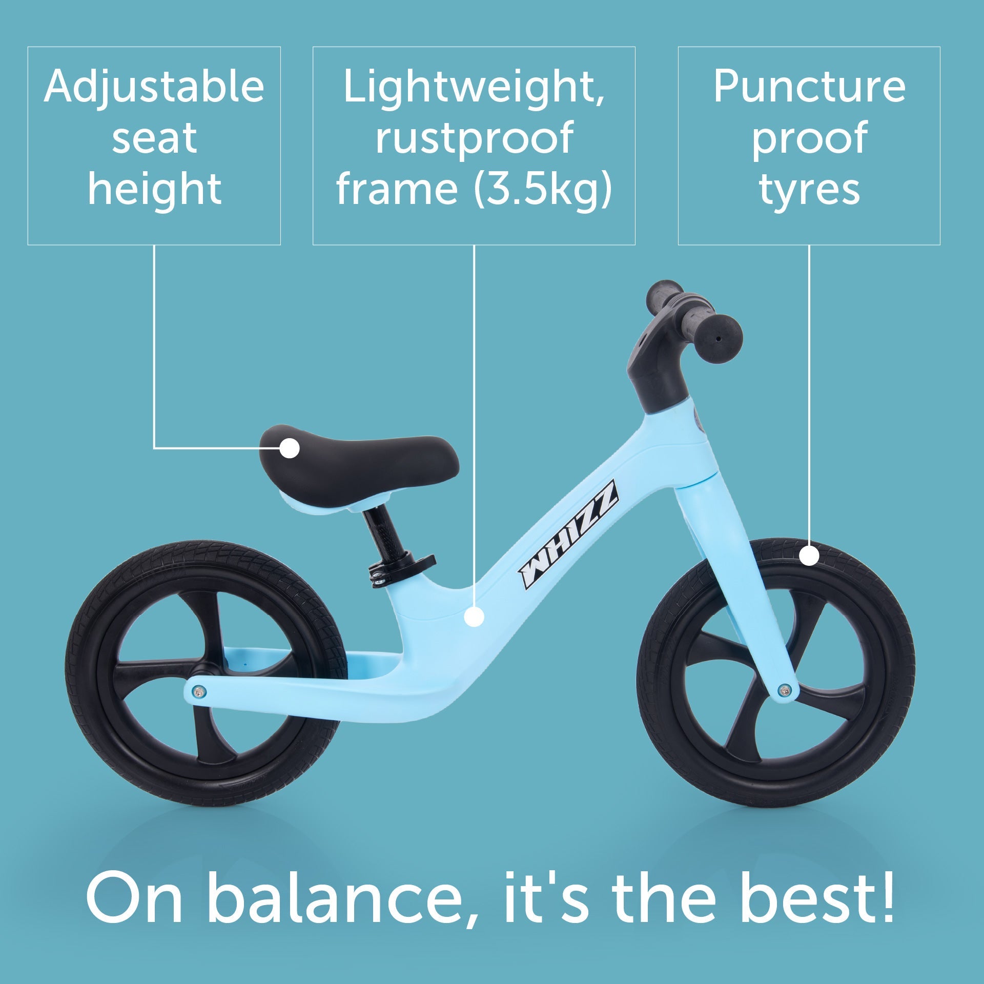 Whizz Balance Bike - Blue