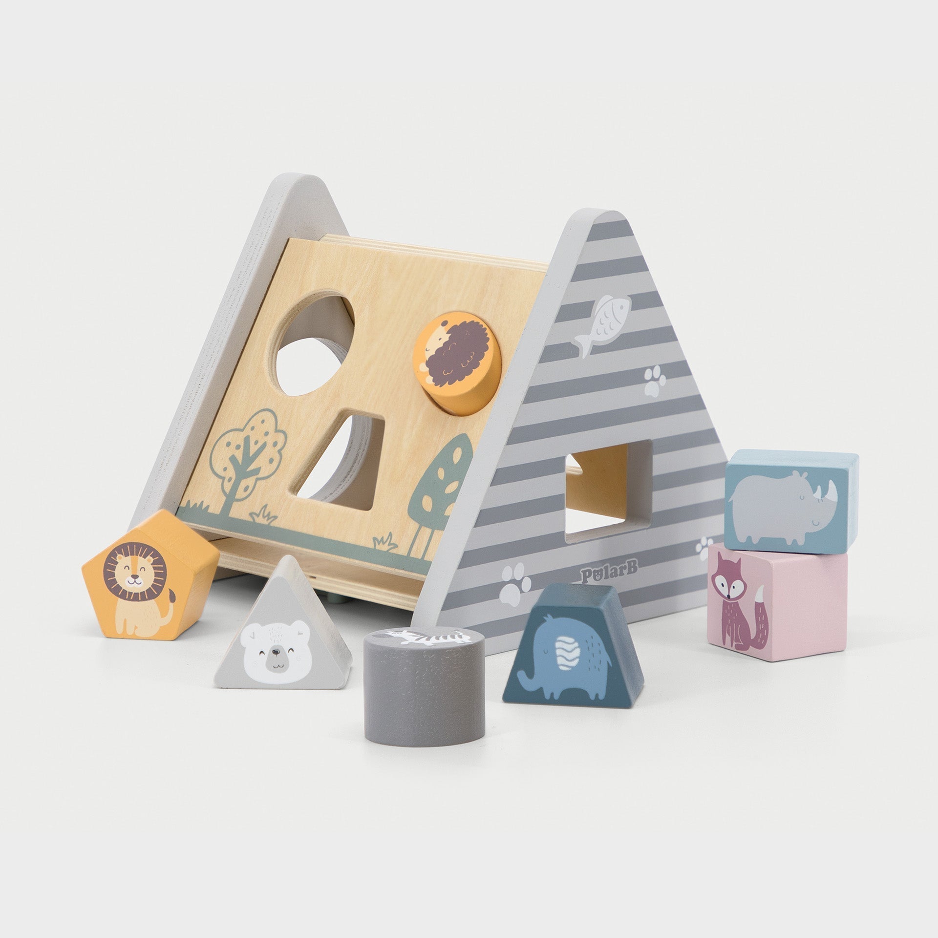 Wooden Shape Sorter & Gear Play