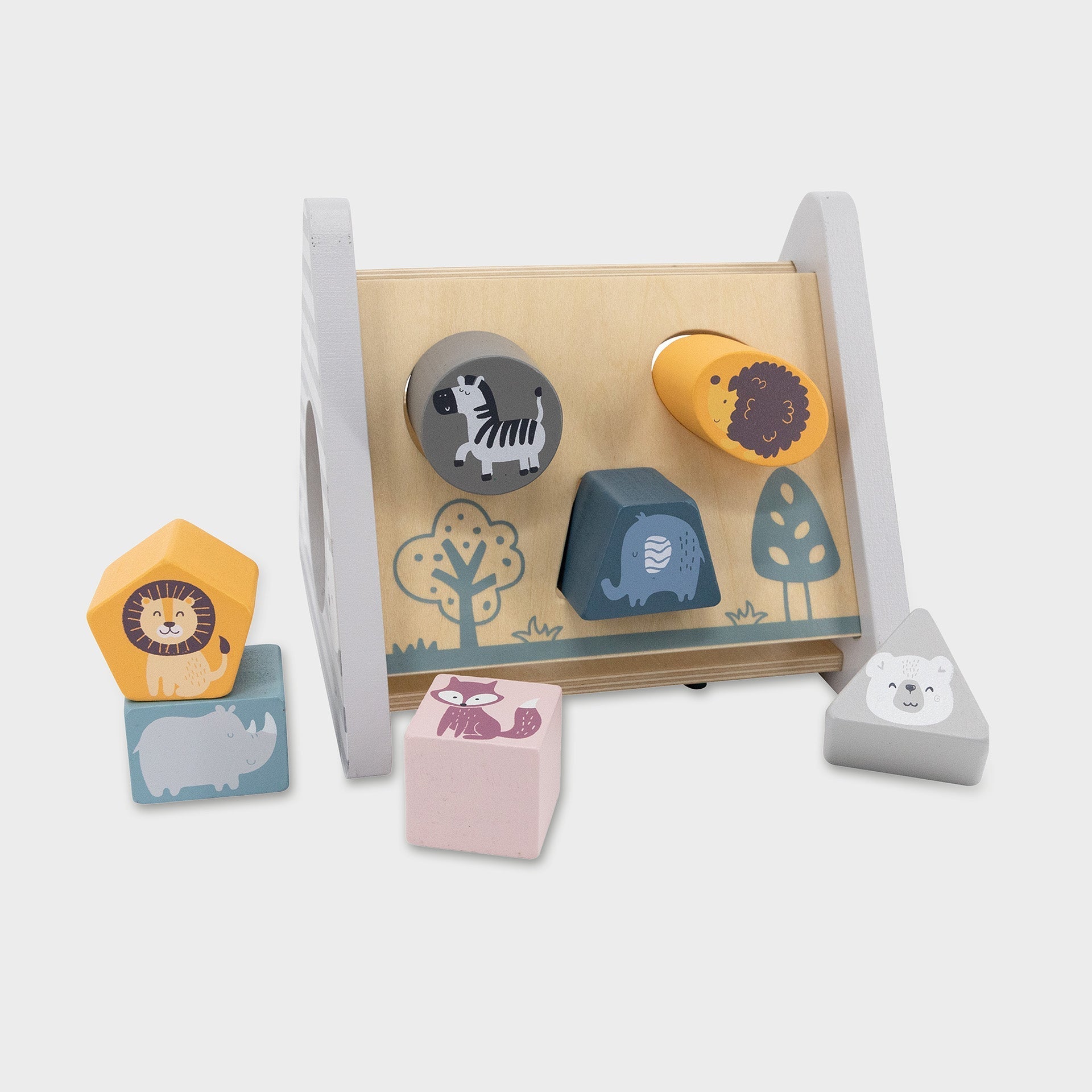 Wooden Shape Sorter & Gear Play