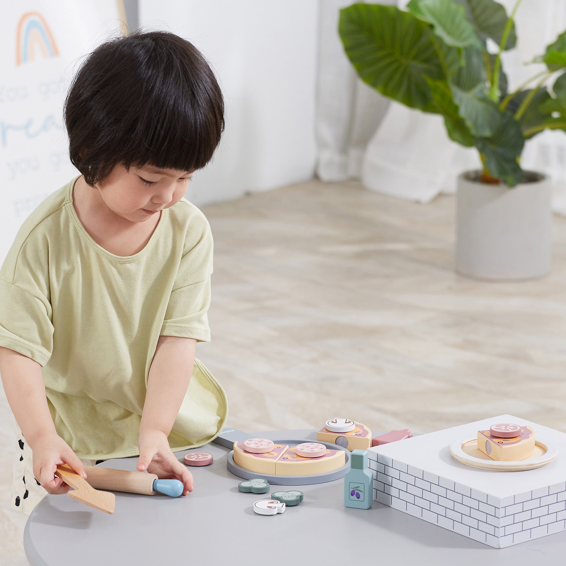 Wooden Homemade Pizza Play Set