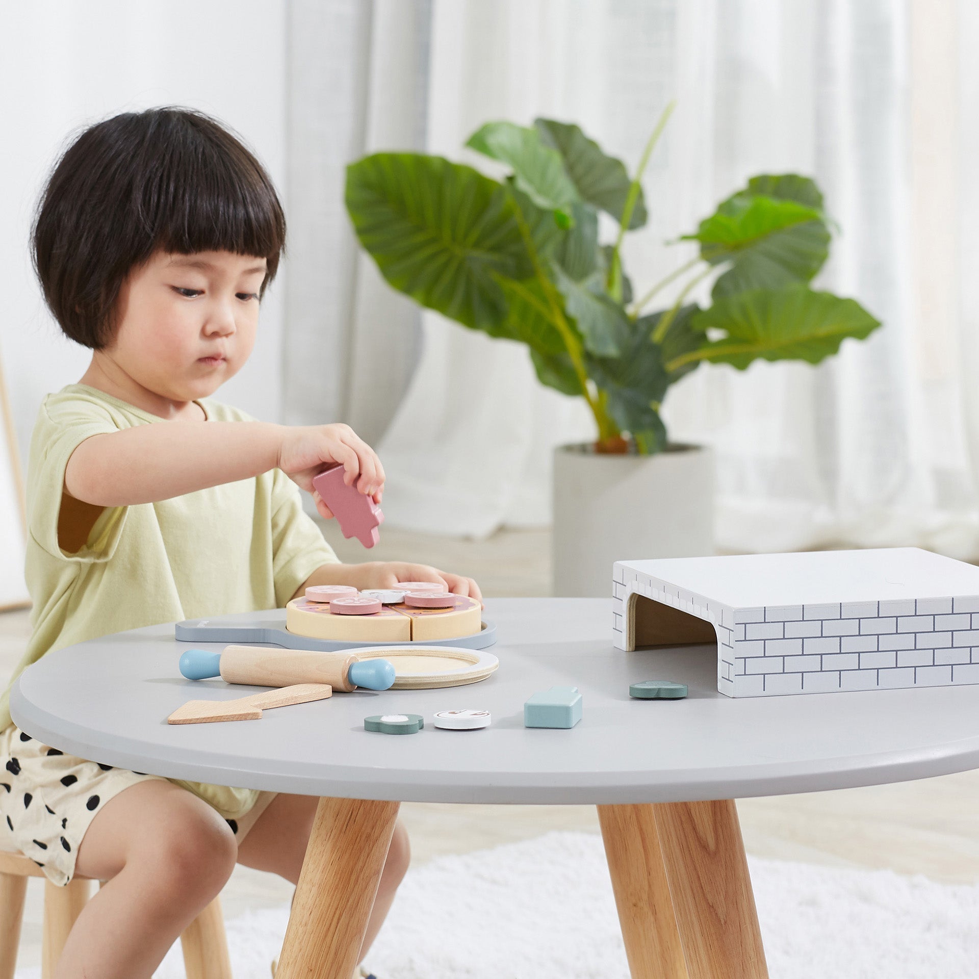 Wooden Homemade Pizza Play Set