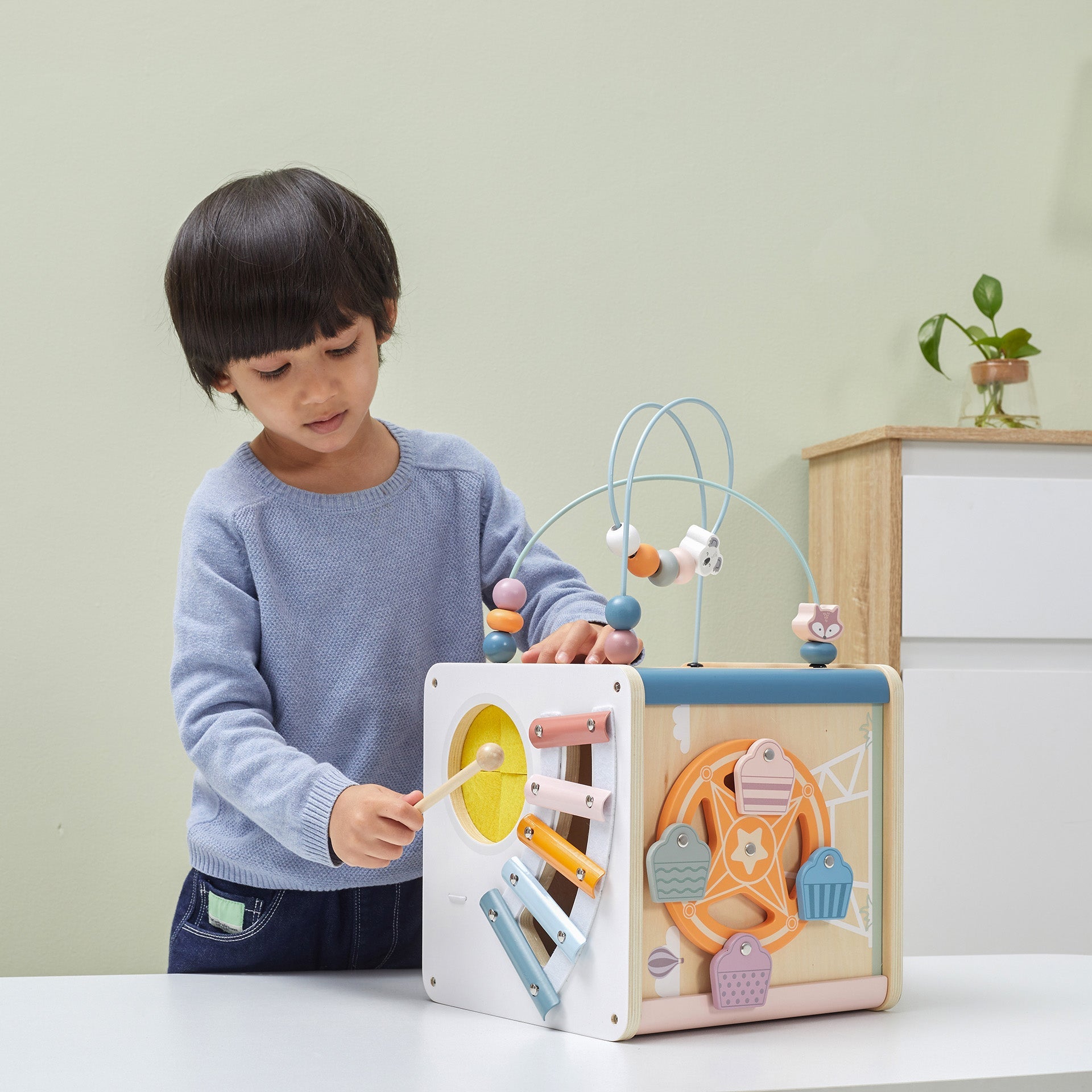 Wooden 8 in 1 Activity Cube