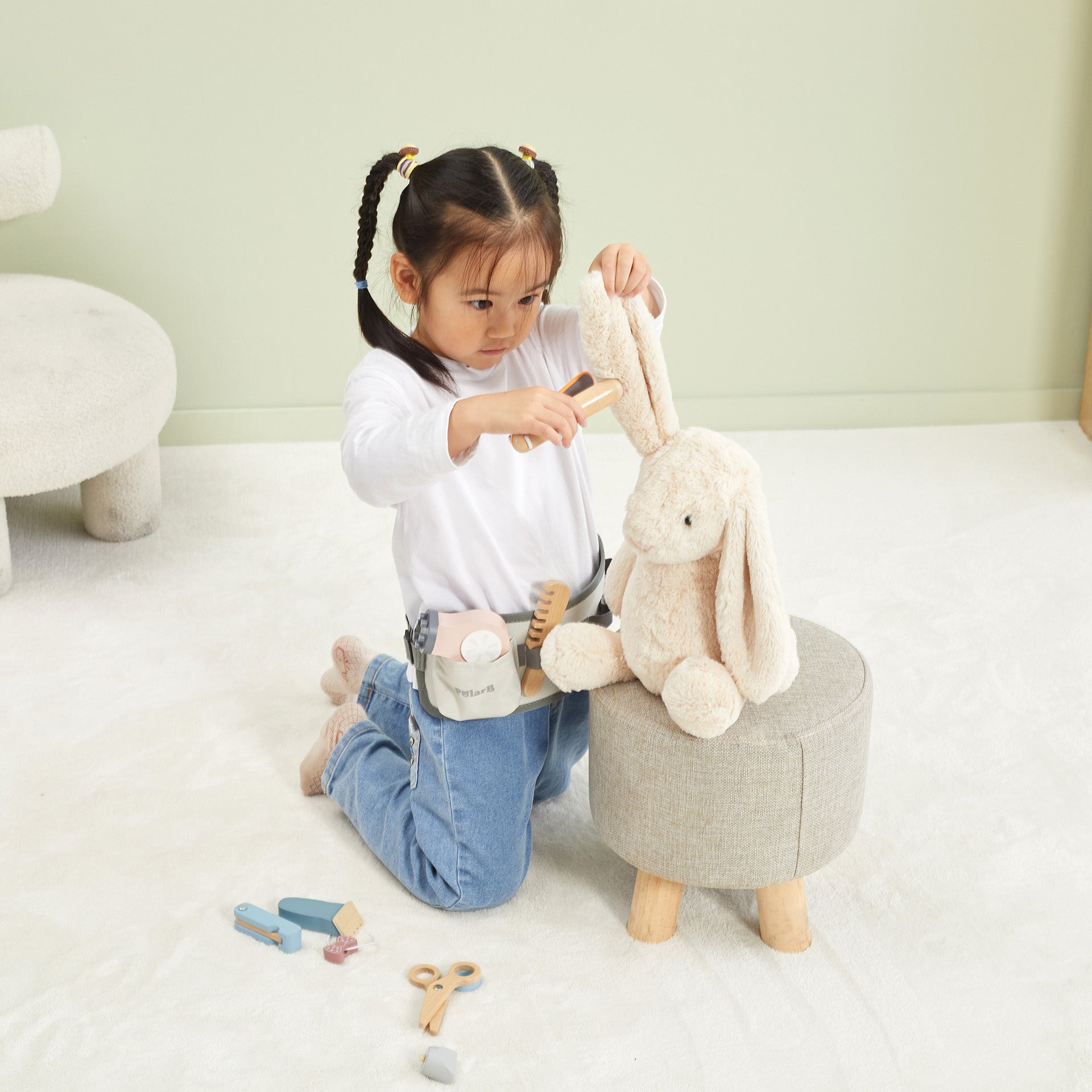 Wooden Hairdressing Set