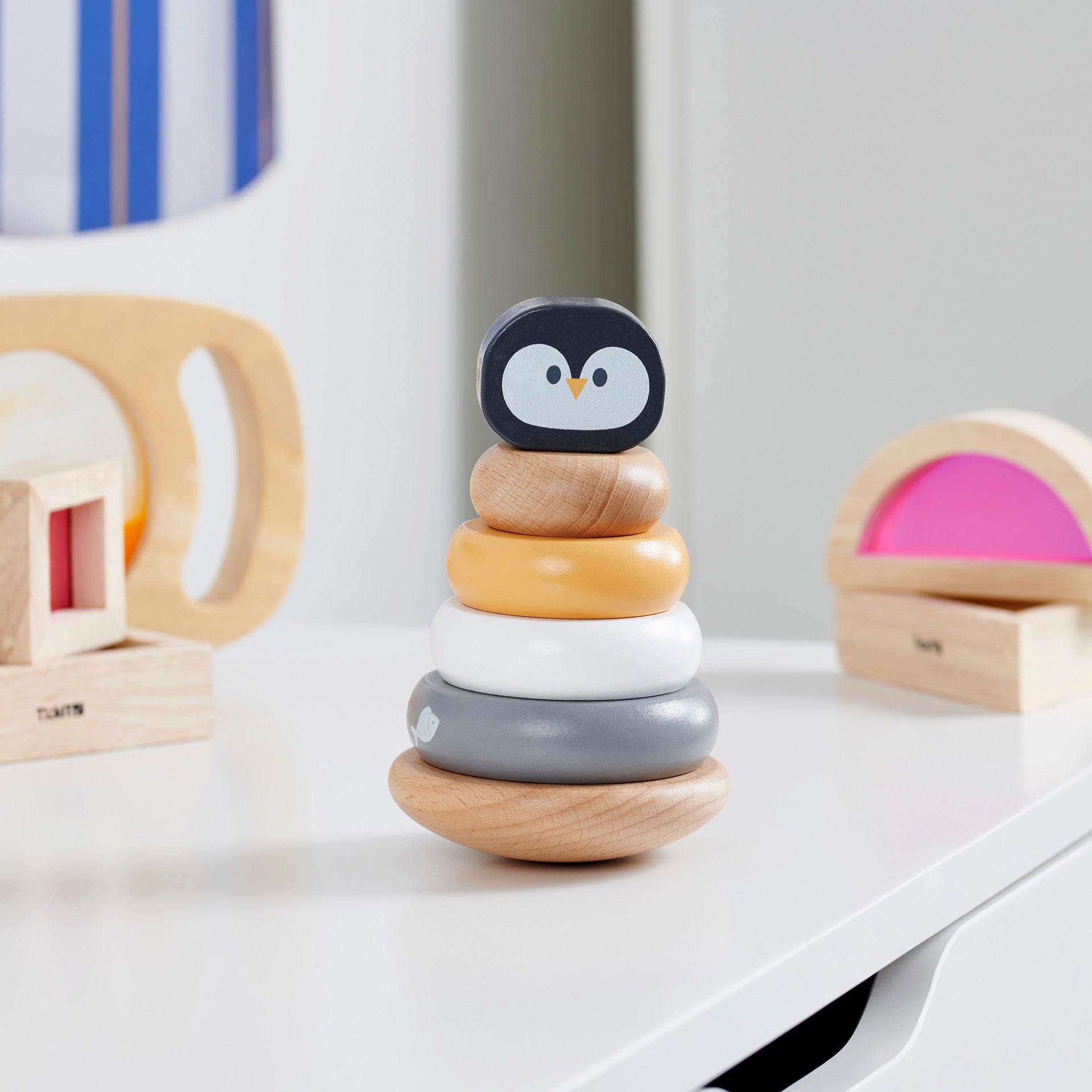 Wooden Penguin Stacker