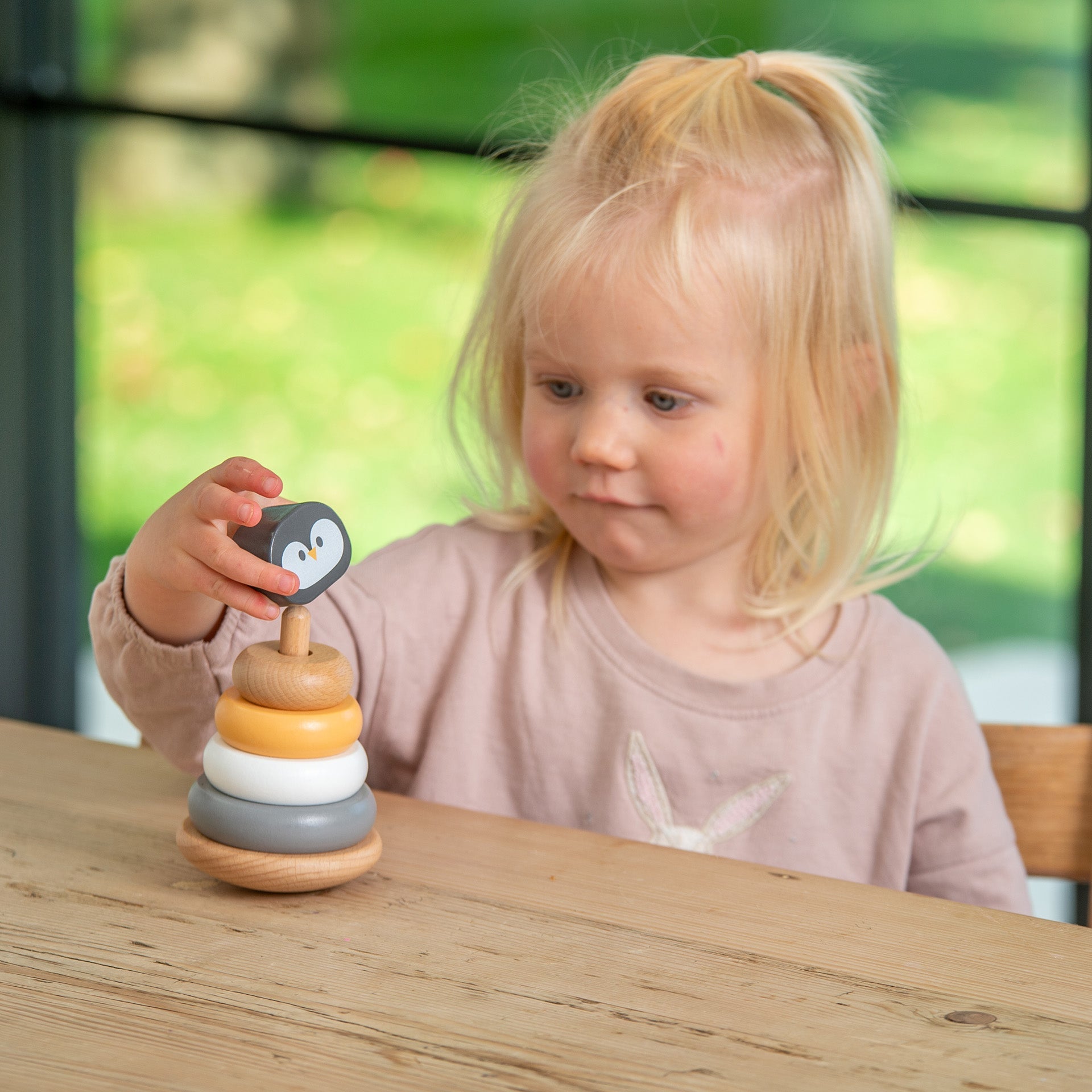 Wooden Penguin Stacker