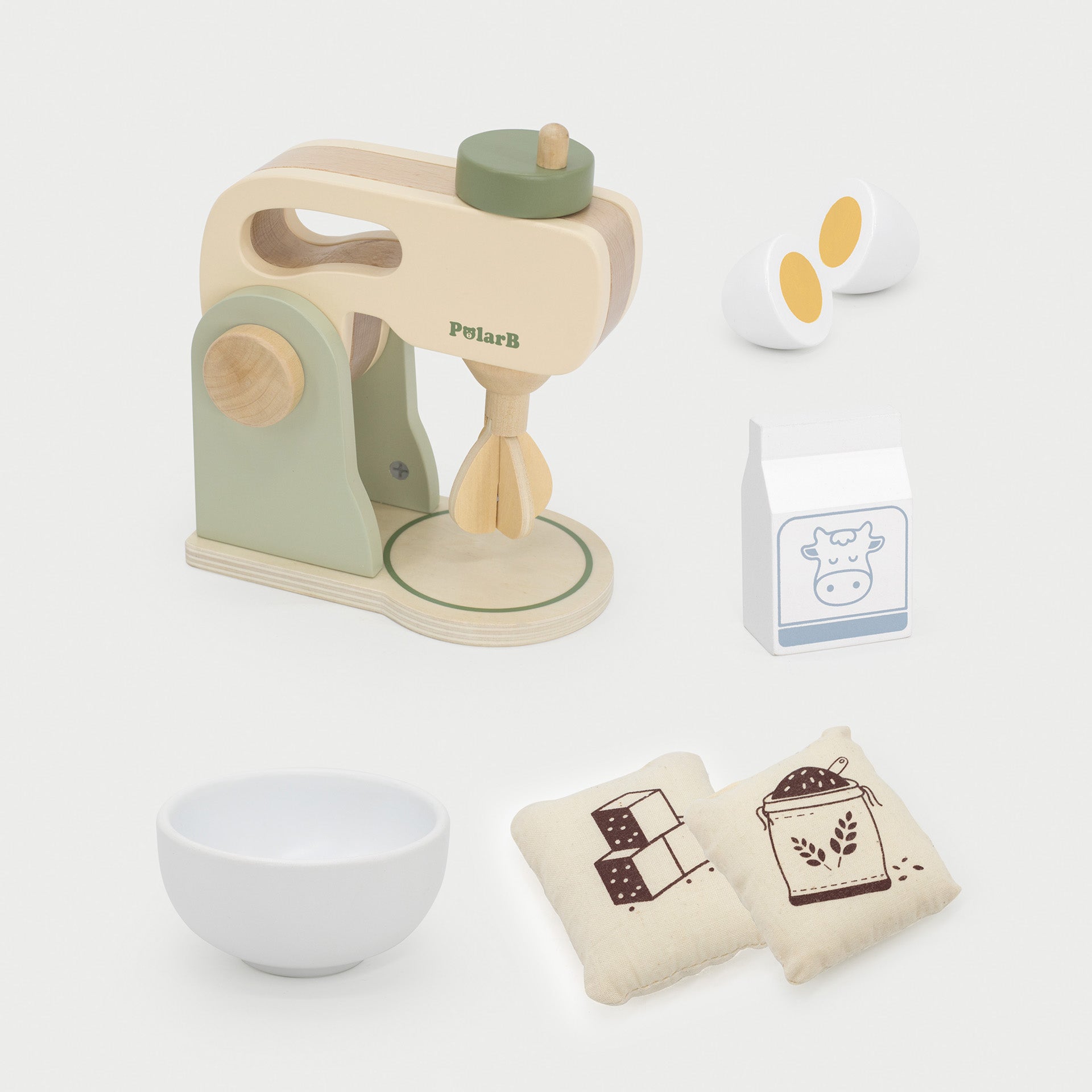 Wooden Kitchen Mixer Set
