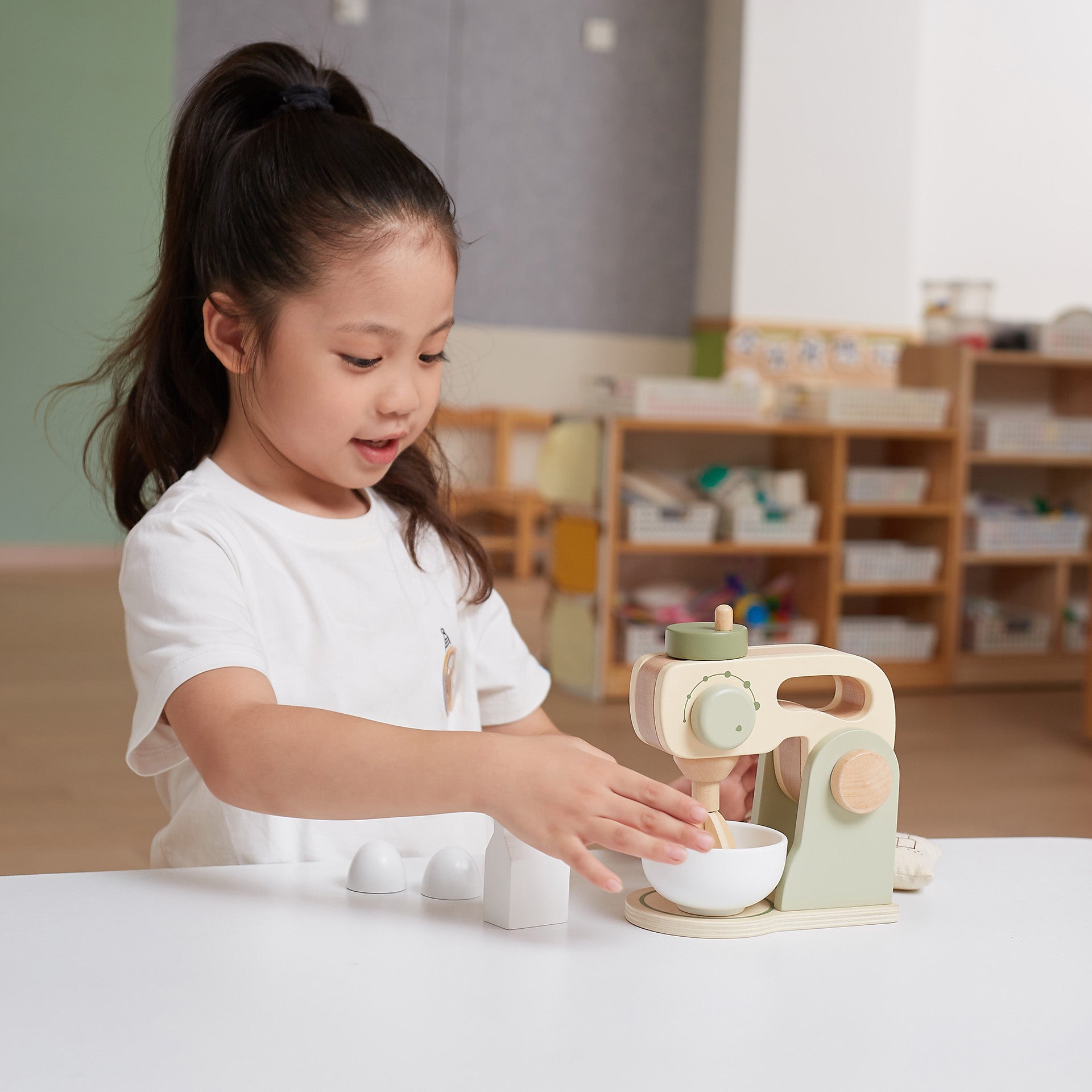 Wooden Kitchen Mixer Set