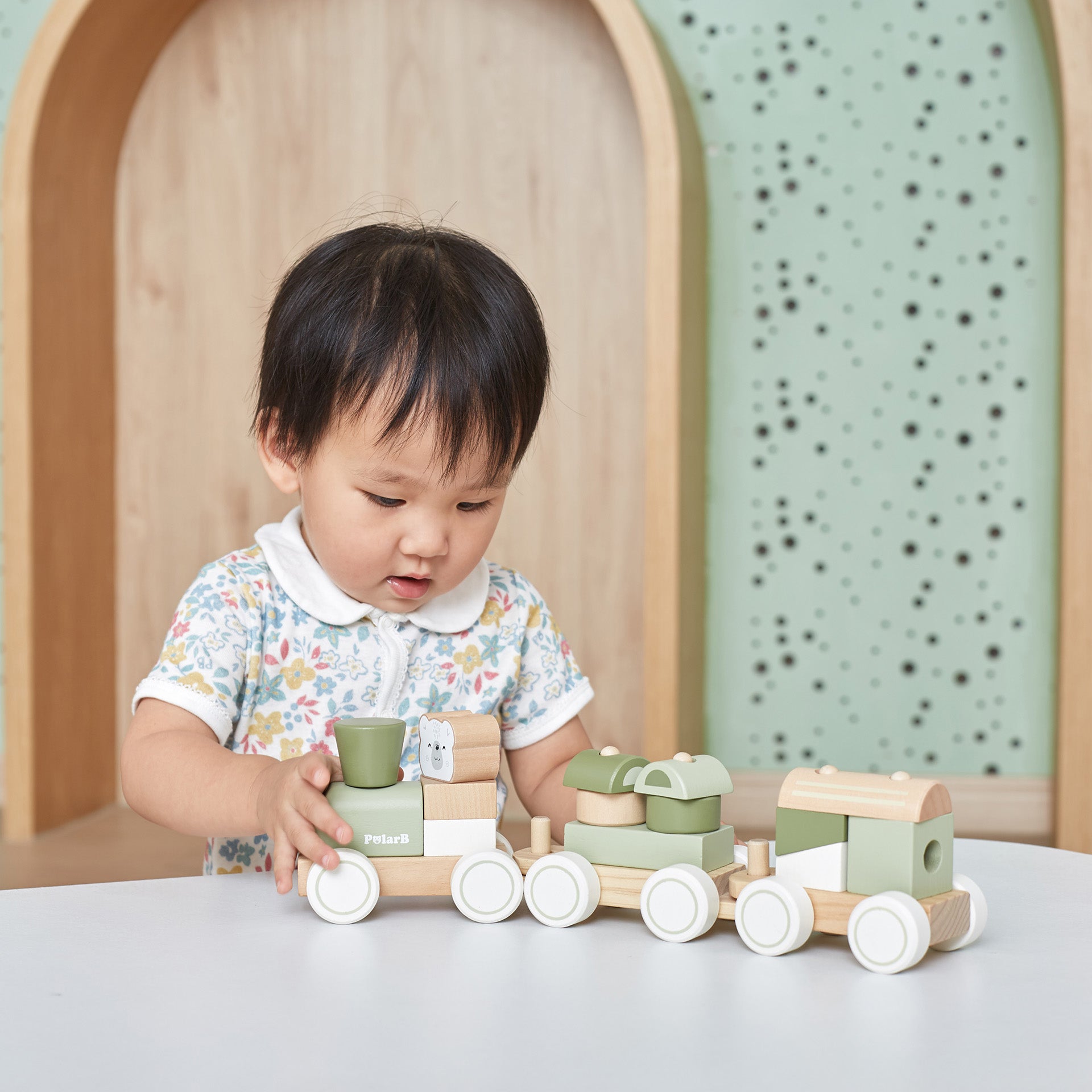 Wooden Stacking Train