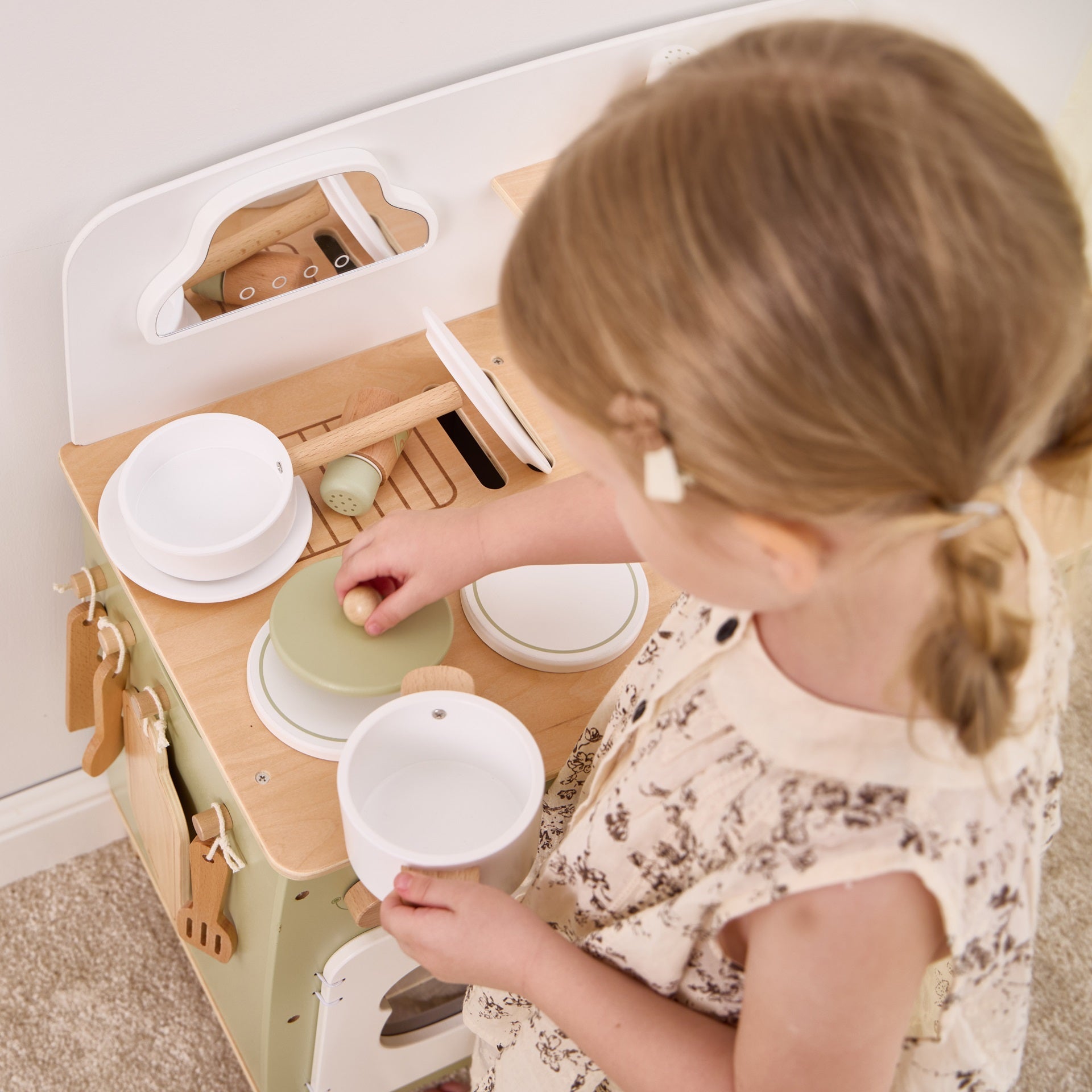 Wooden Play Kitchen Set