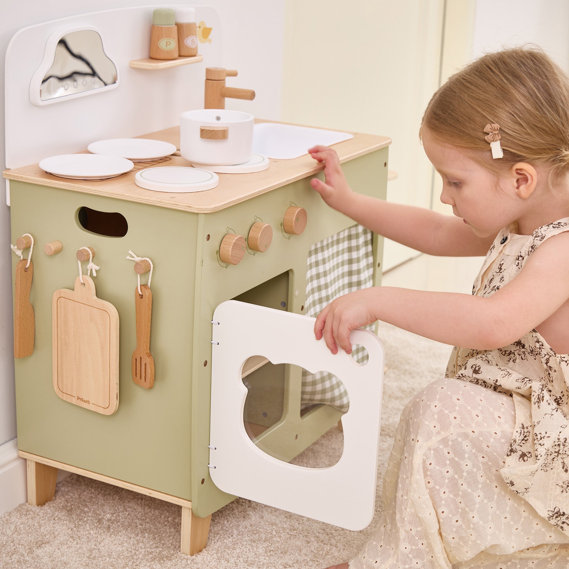 Wooden Play Kitchen Set
